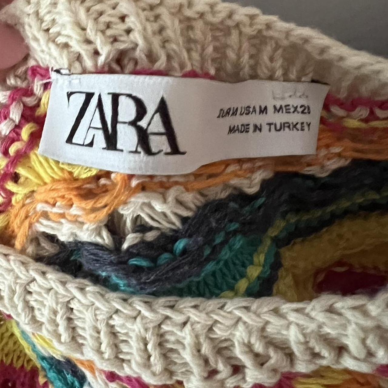 Zara crochet knit crop top zara zaratop... Depop
