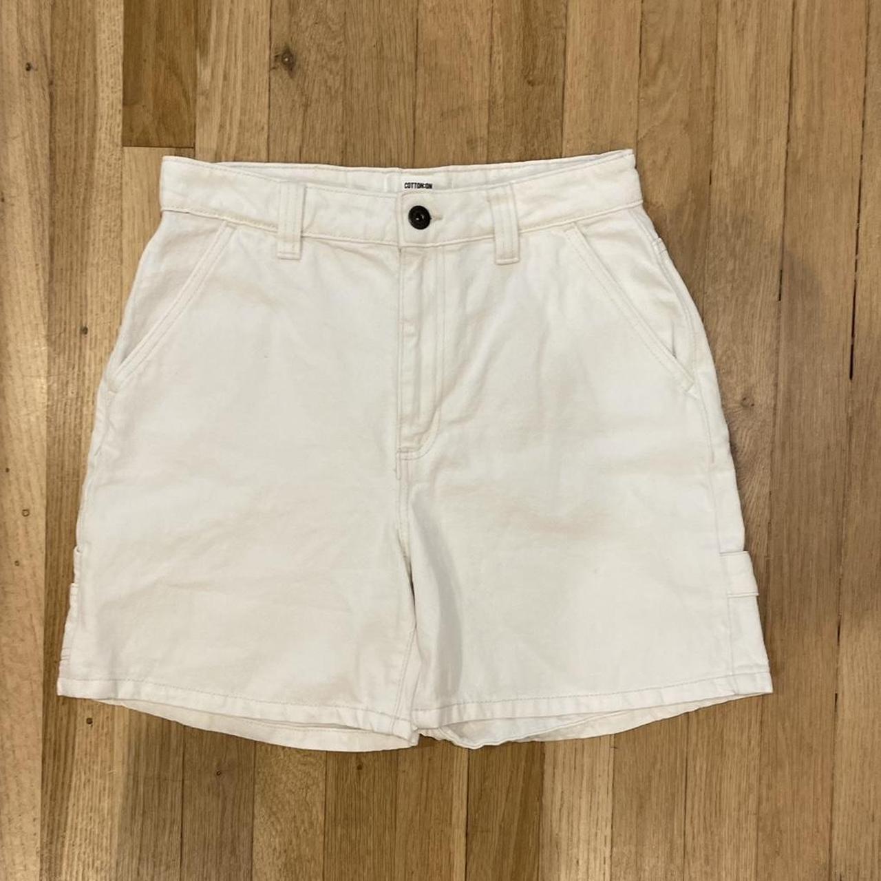Cotton On White Jorts Size 6 never worn no... Depop