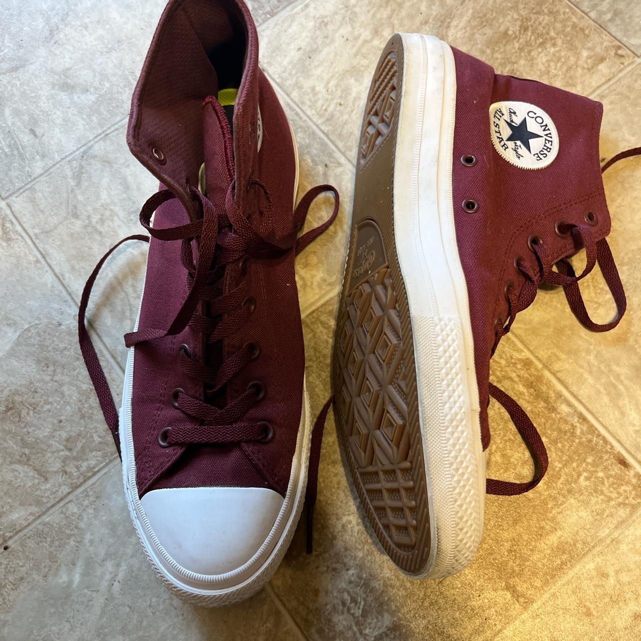 burgundy converse Size 11 men’s - Depop