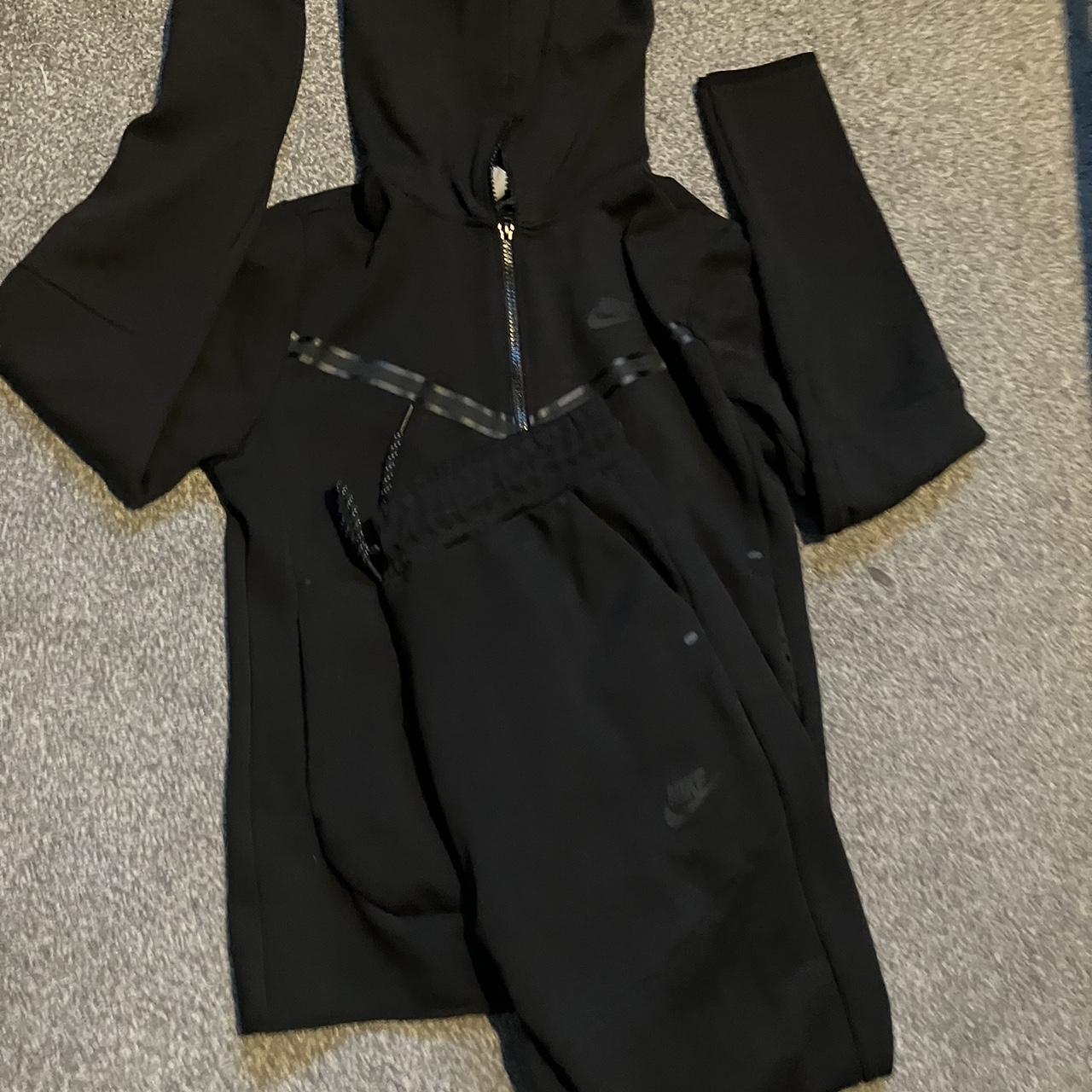 mens black nike tech fleece tracksuit