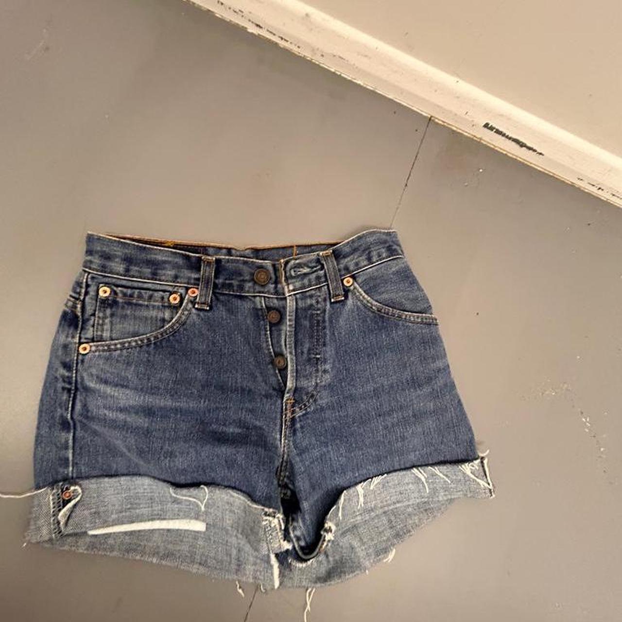 -levis jean shorts - size small/medium -very good... - Depop
