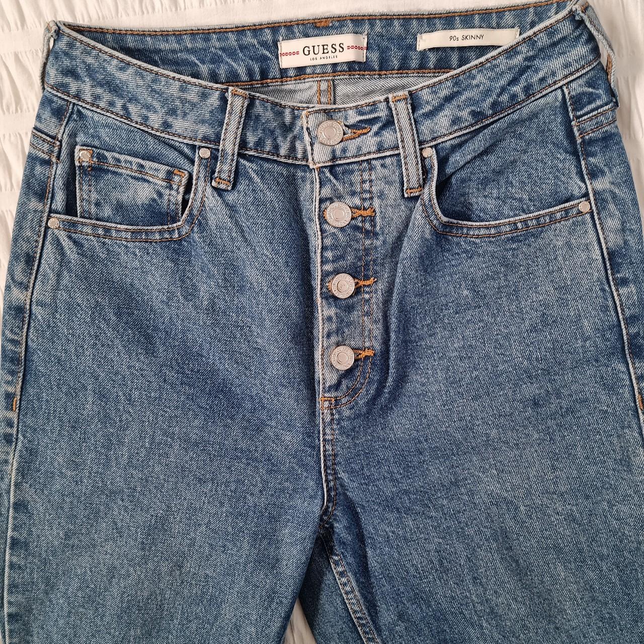 Guess 90s Skinny Jeans High Waisted In a really good... - Depop