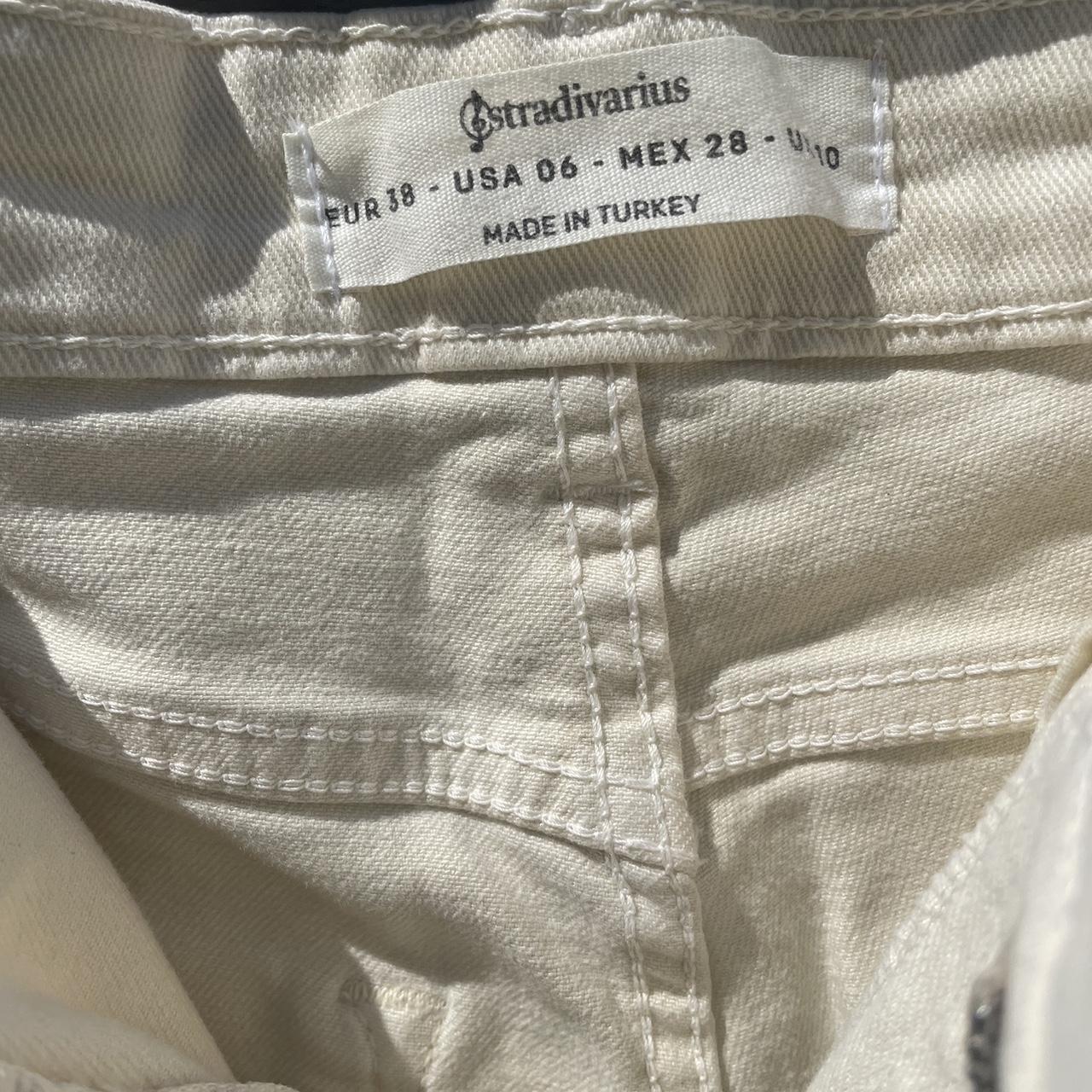 ** Wardrobe Basics ** Cream straight leg jeans Depop