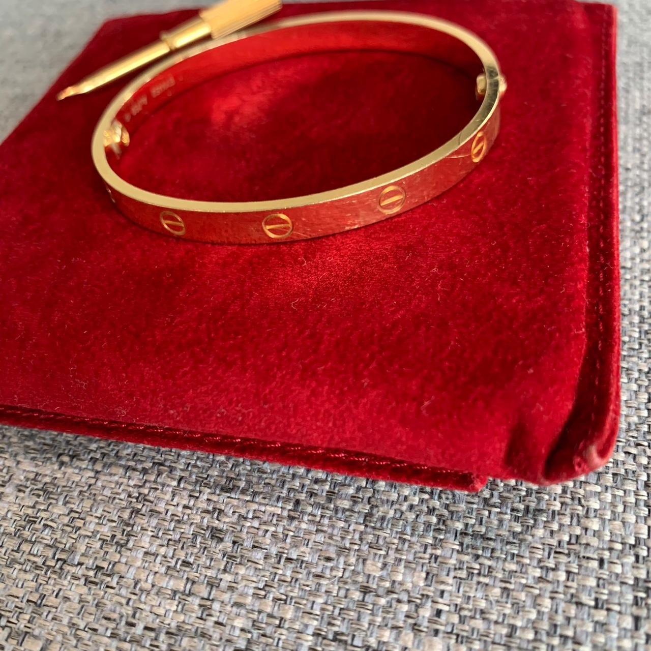 Cartier LOVE bracelet, yellow gold 750/1000. Comes... - Depop