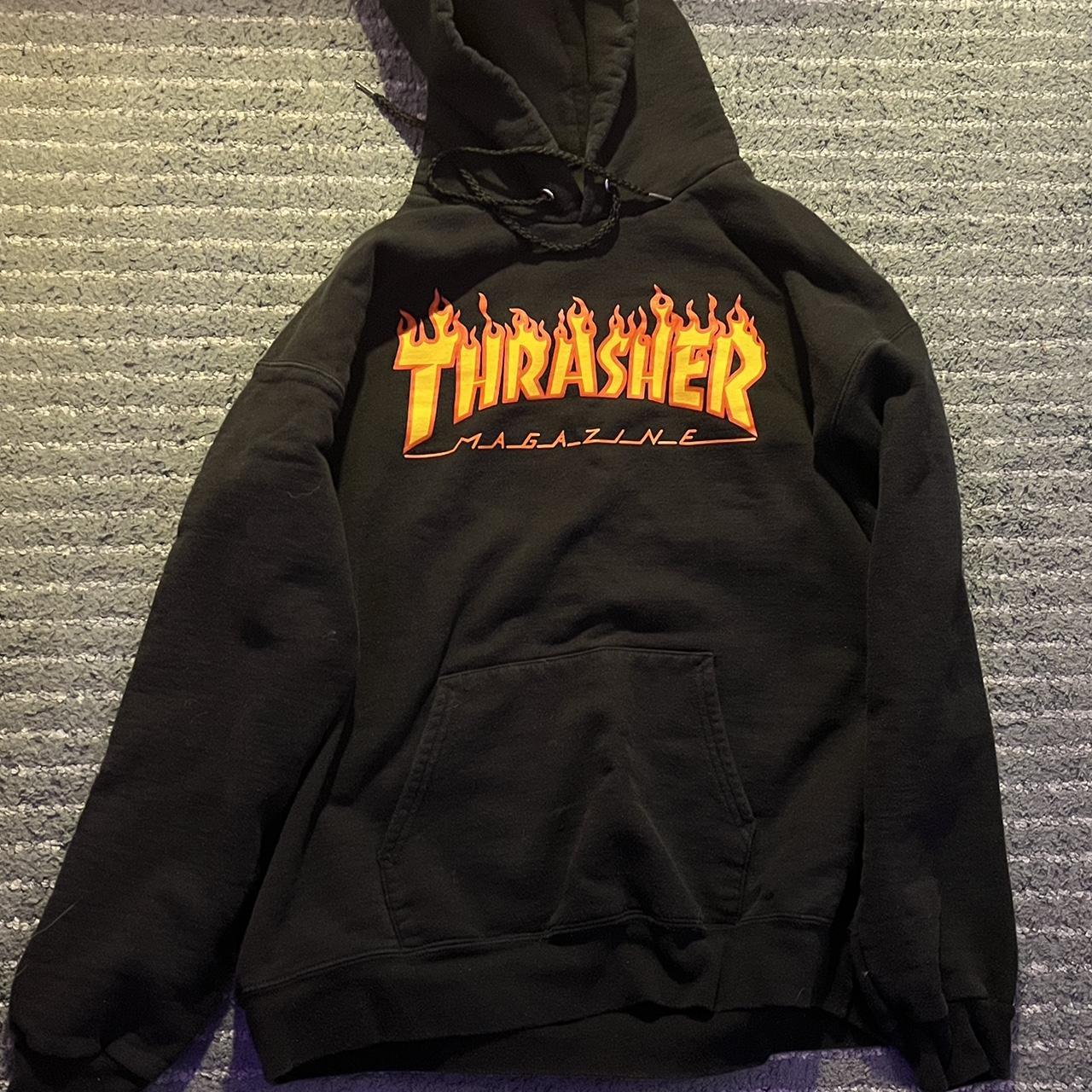 Classic Thrasher Hoodie Size Medium Pretty Worn Out Depop