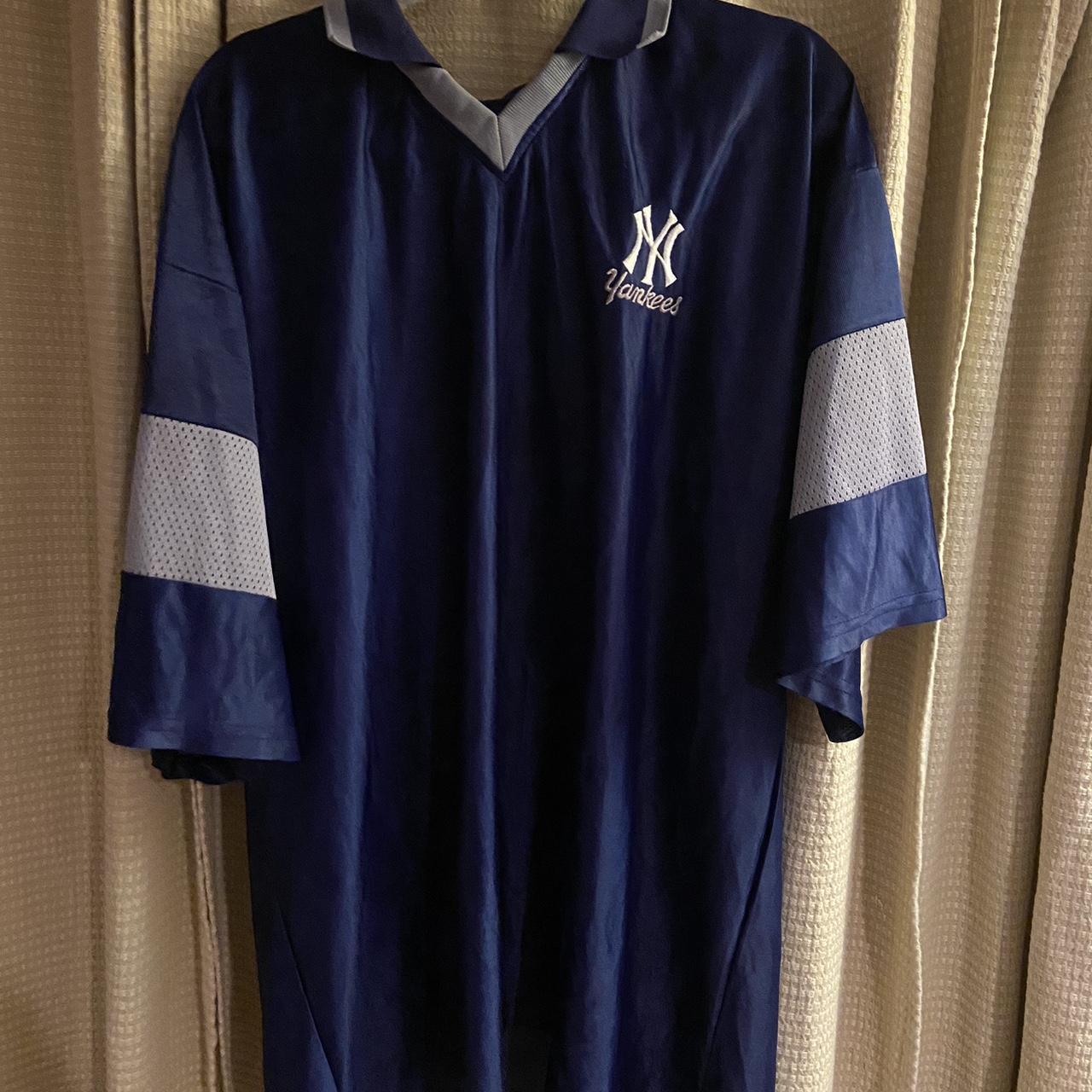Vintage Adidas Yankees collared jersey Super - Depop