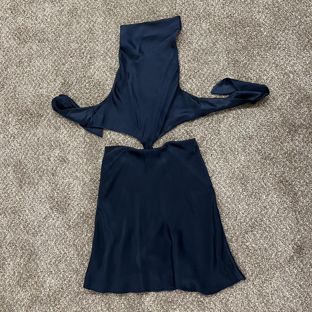 Navy Amanda Uprichard dress only worn once!... - Depop