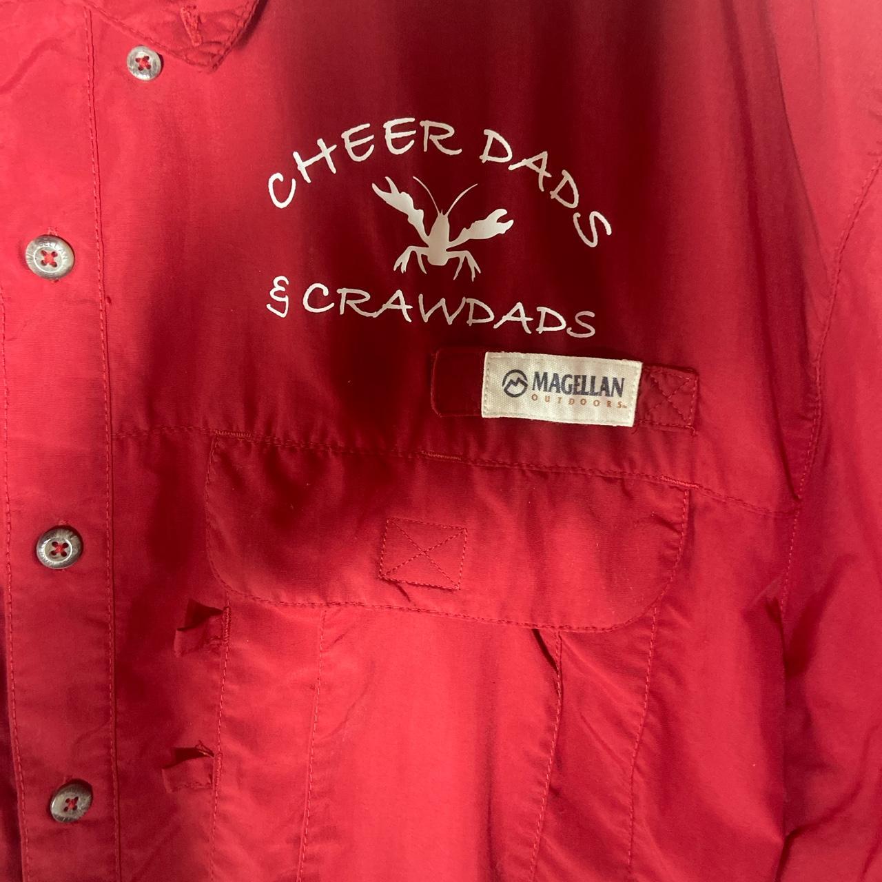 Magellan Outdoors Men's Red Solid Short Sleeve Fishing Shirt size 2XL