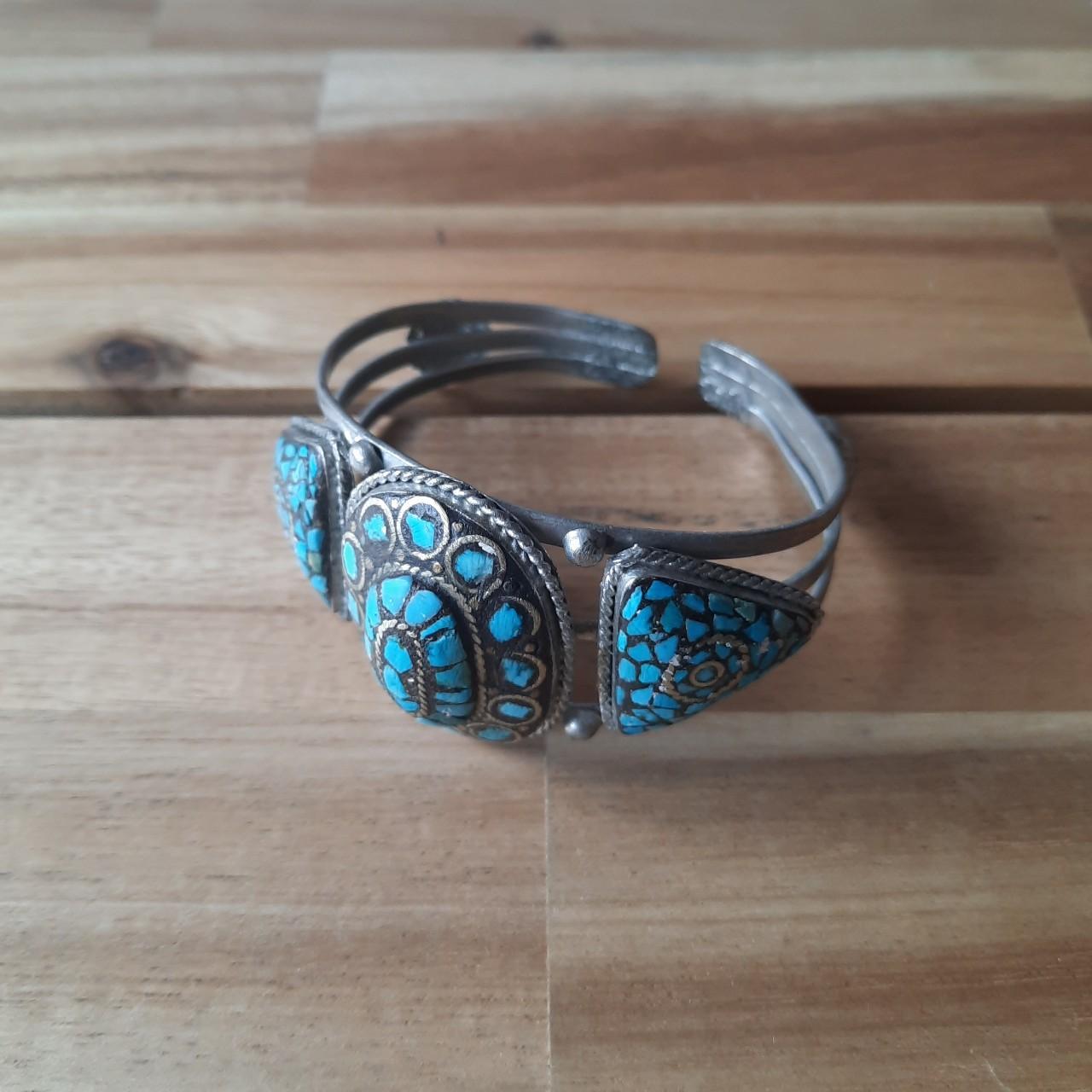 Amazing Vintage Turquoise Bangle From The 20s.... - Depop