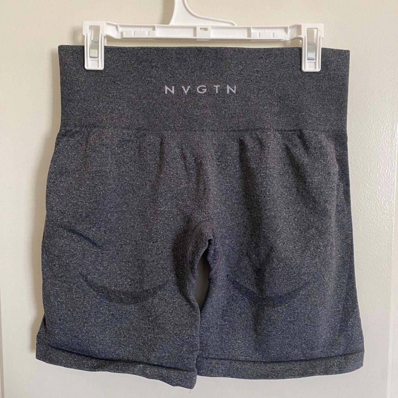 NVGTN Grey speckled Contour Seamless Gym Shorts Size... Depop