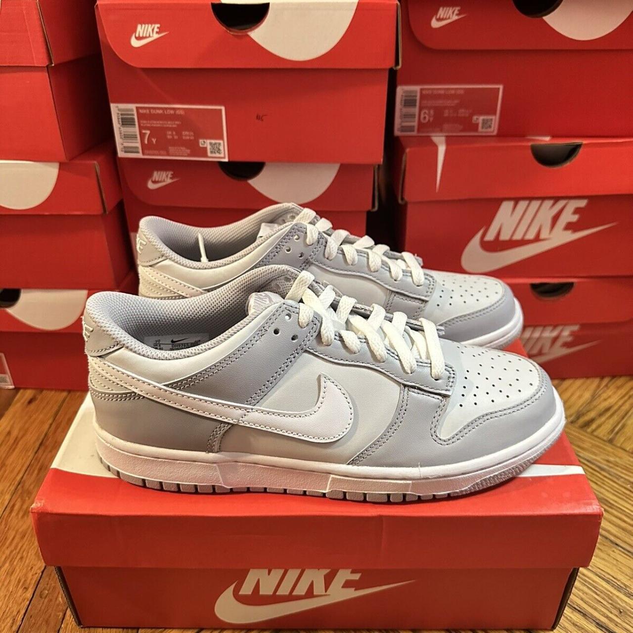 Nike Dunk Low Pure Platinum 2 Tone men Size... - Depop