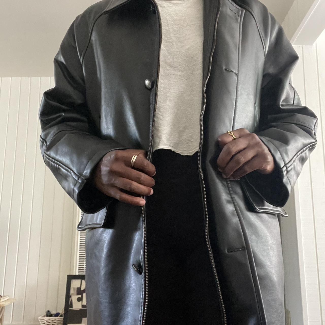 Oversized leather store jacket vintage