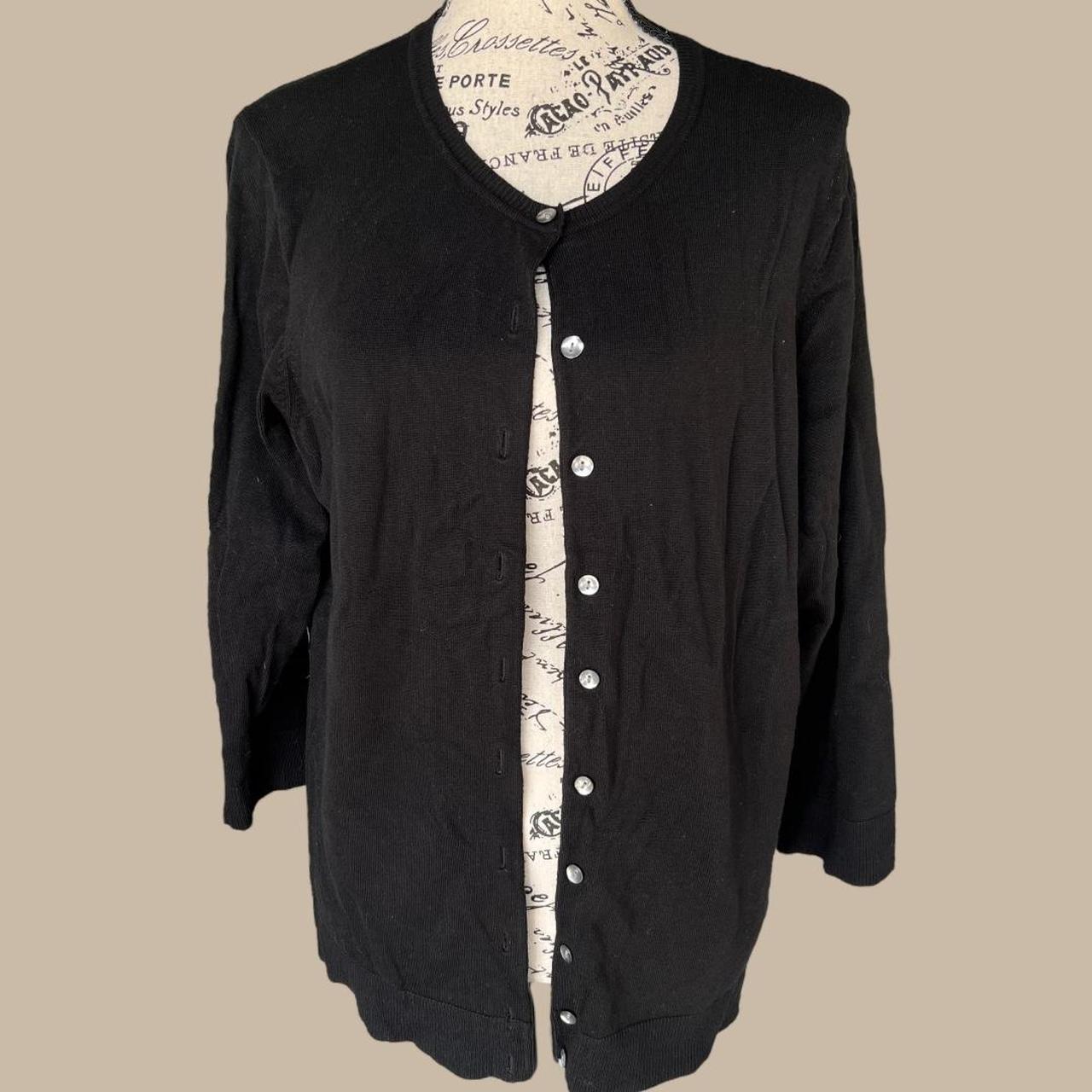 Charter club shop black cardigan