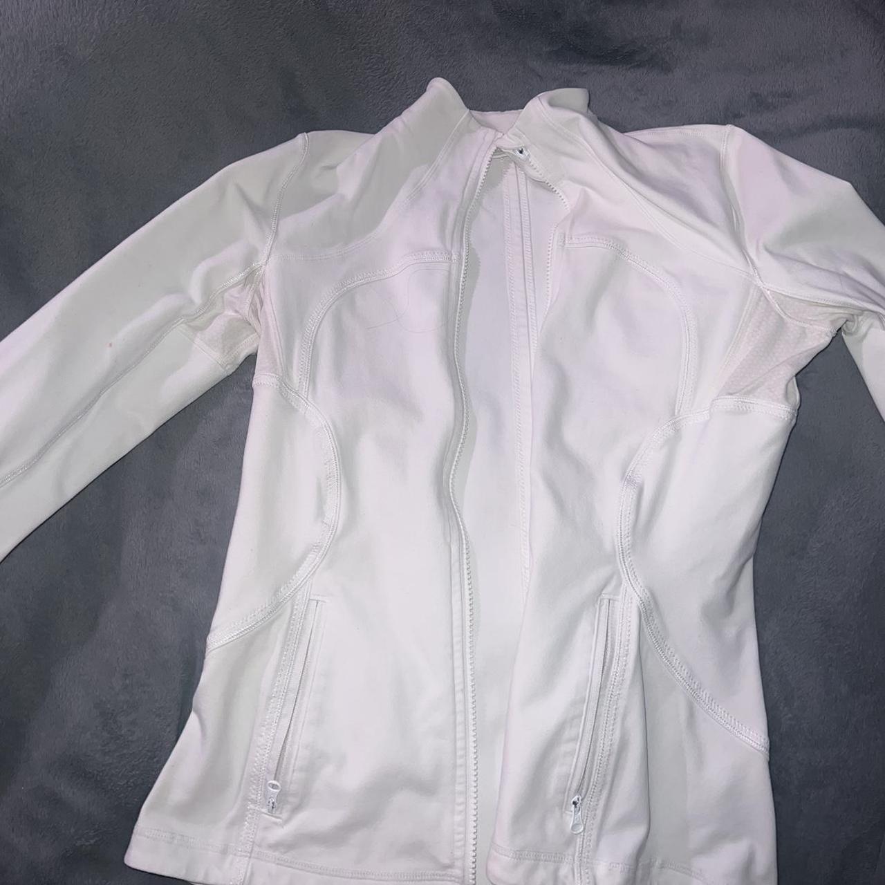 Medium white lululemon define jacket, never worn. i... Depop