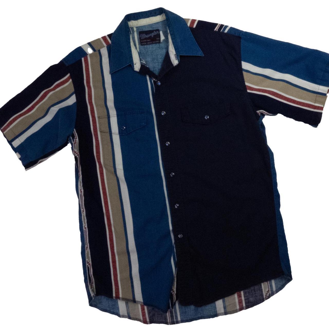 Vintage Wrangler western shirt sleeve button up with... - Depop