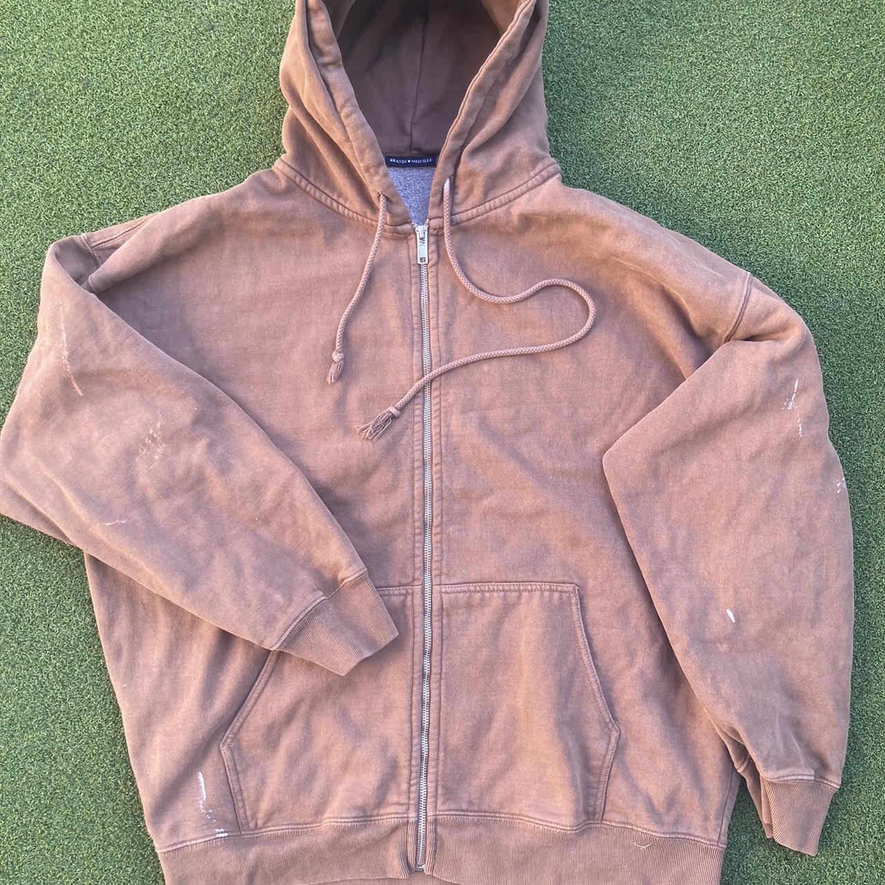 Brandy Melville Brown Jacket Fits like XL 27... Depop