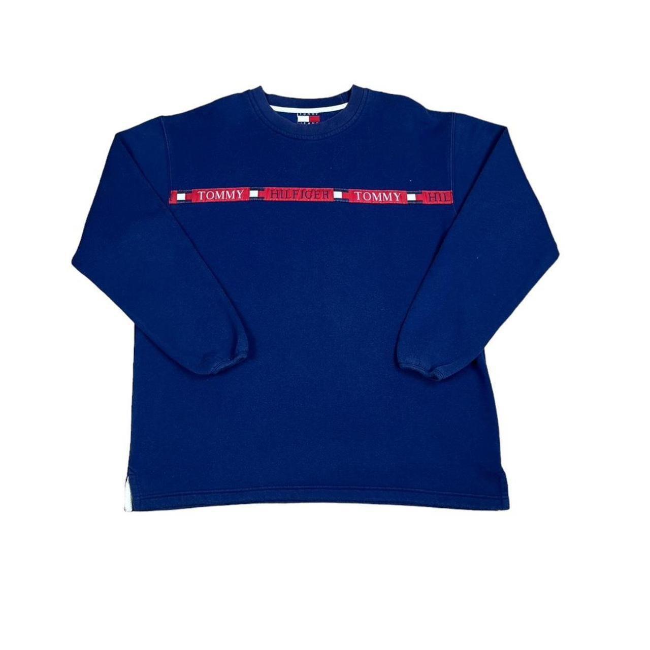 Navy blue outlet tommy hilfiger sweatshirt