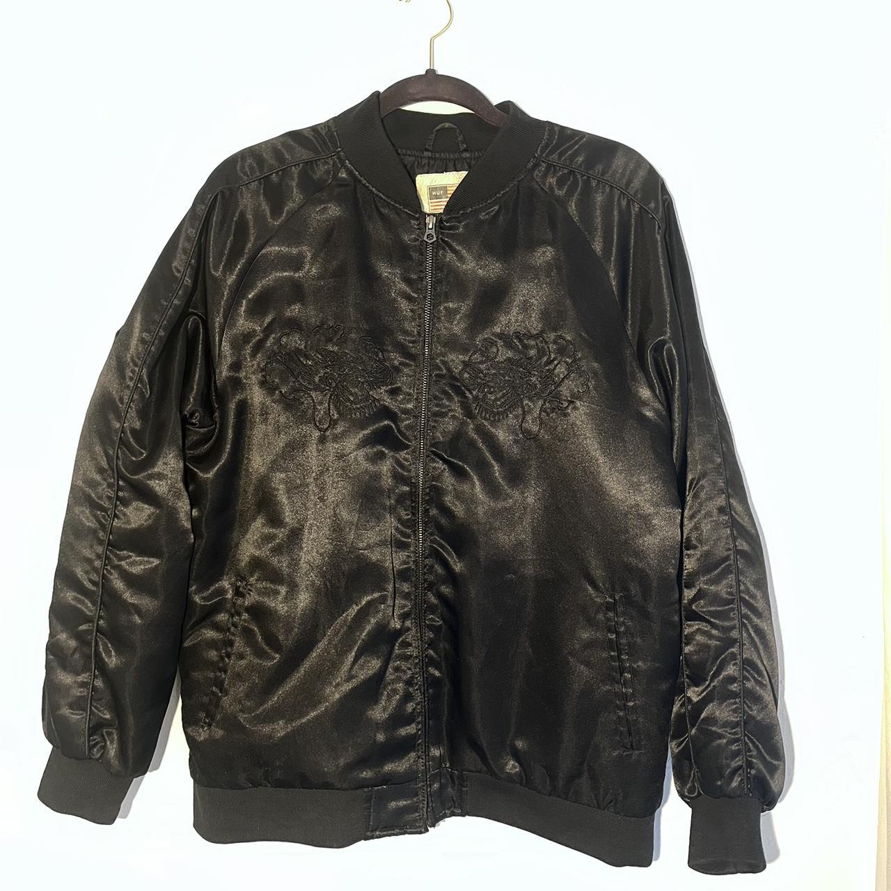 THRASHER X HUF Asia Stoops tour 2014 Silk bomber. Depop