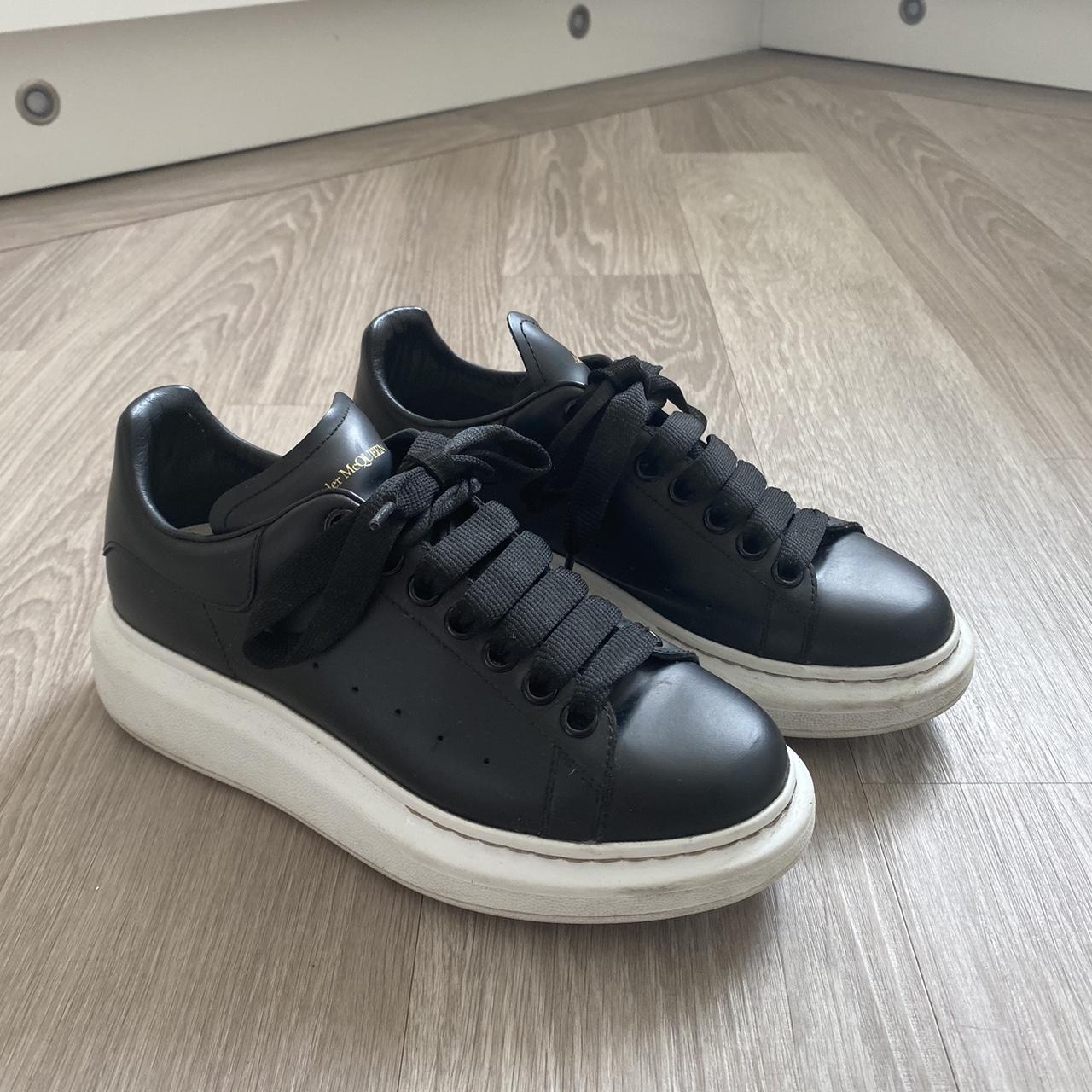 Womens black alexander mcqueen on sale trainers