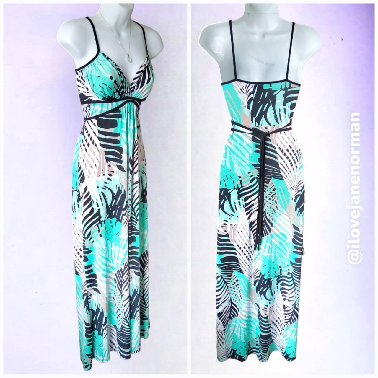 Leaf print Jane Norman maxi dress Versatile summer. Depop