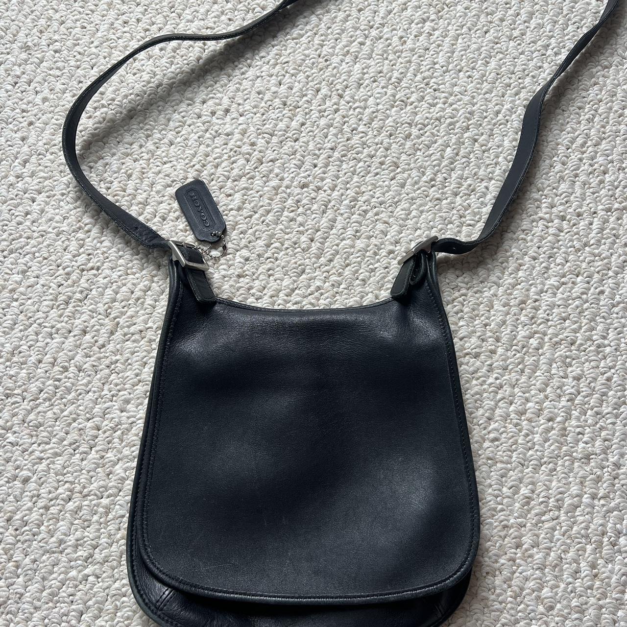 Vintage Coach Black Leather Saddle Depop - Main Image