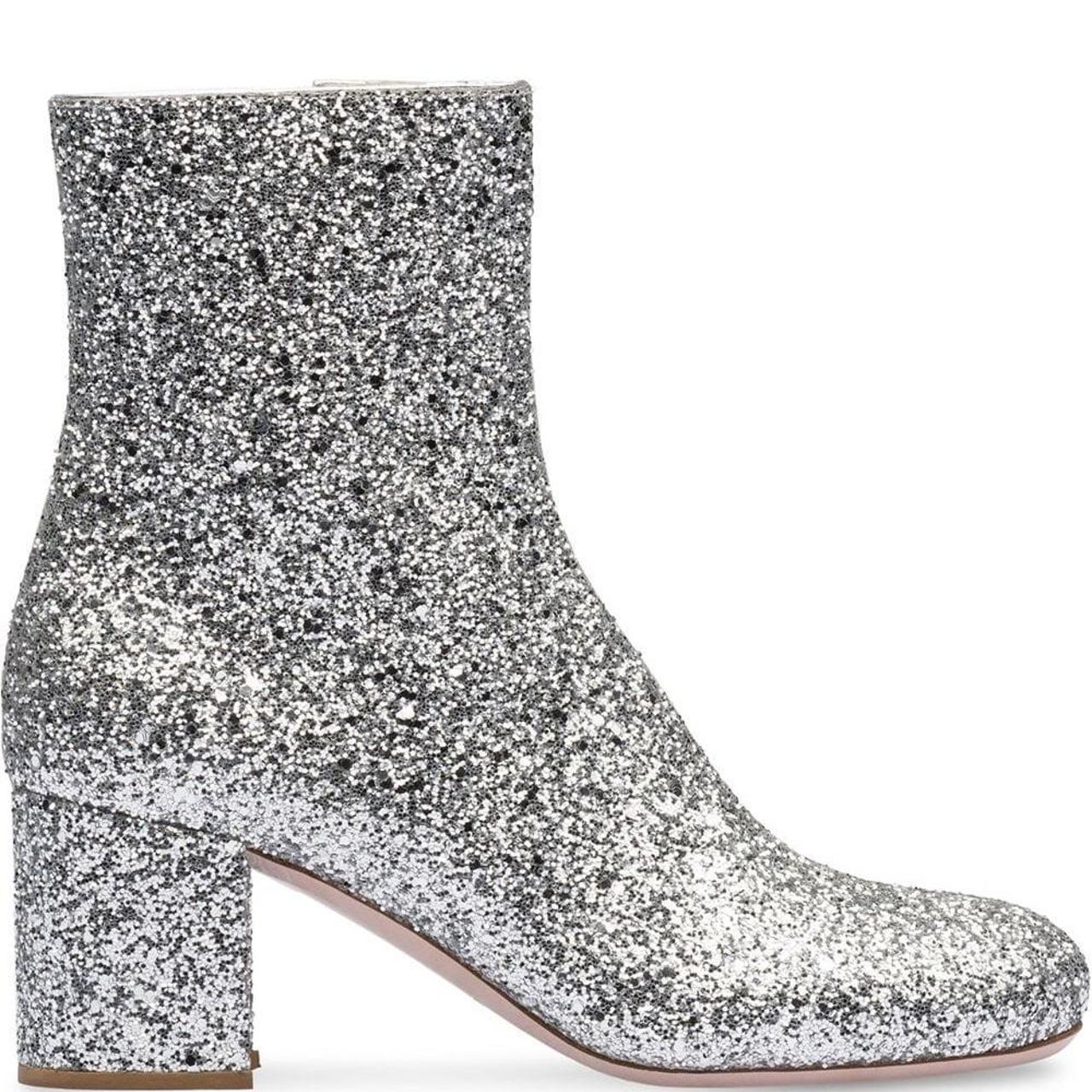 Miu miu glitter boots sale