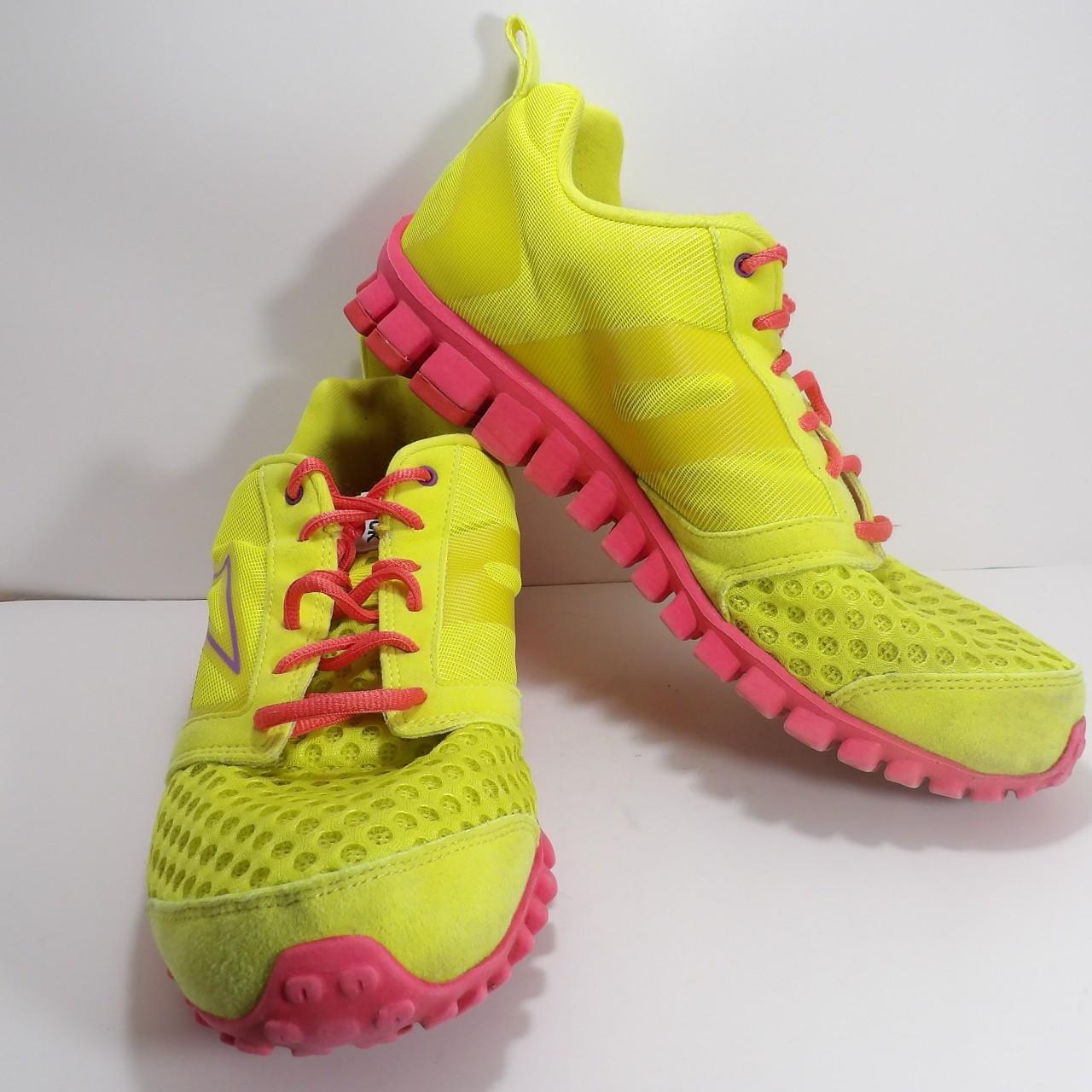 Neon yellow reebok best sale