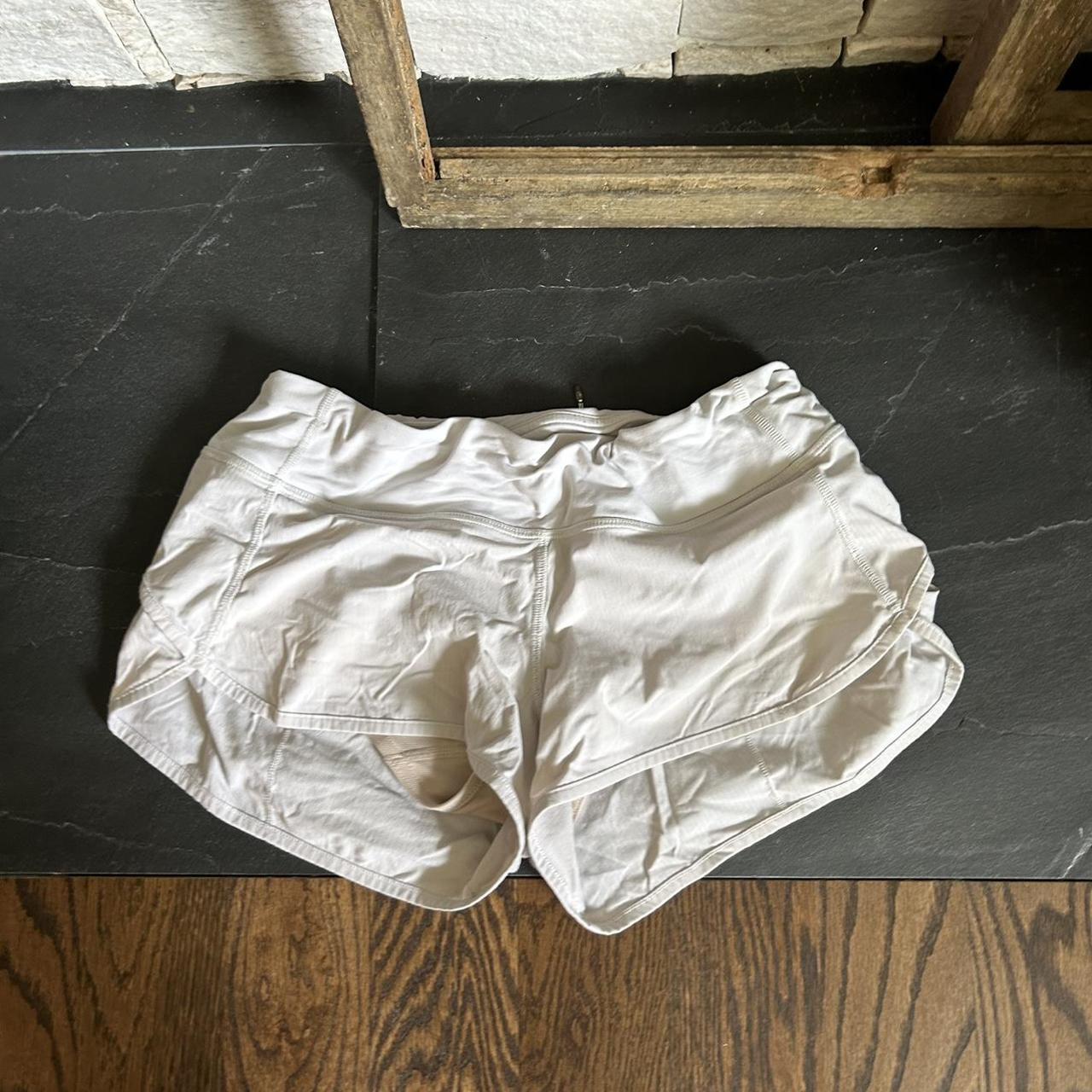 White lulu shorts, still are like brand new Depop