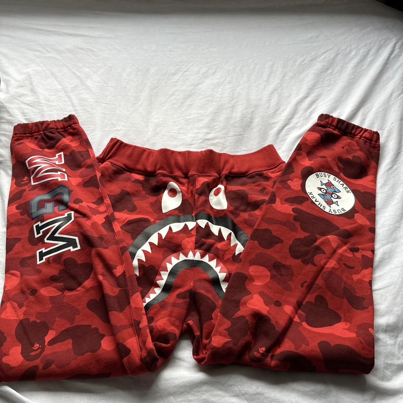 Medium Red Camo Bape Pants, Bought from Depop