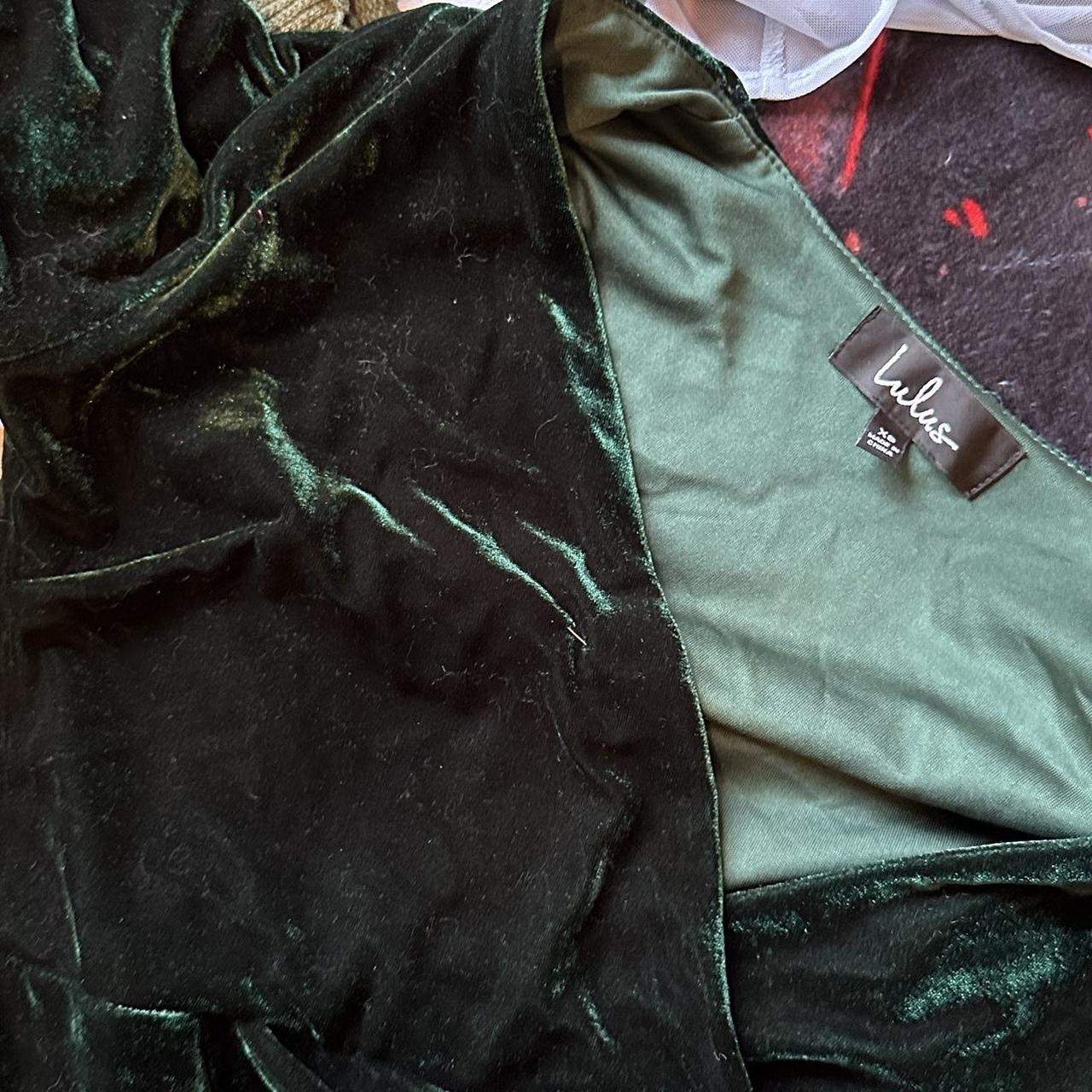 lulus green velvet dress