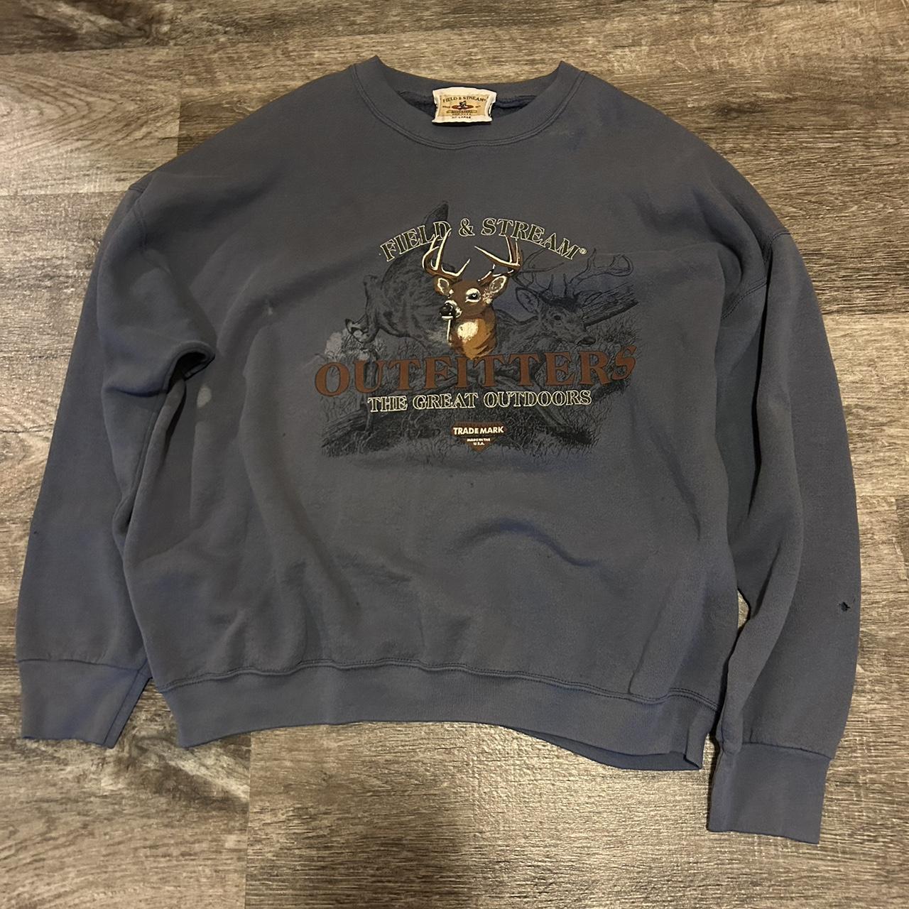 Vintage Field And Stream Hunting Crewneck Size... - Depop