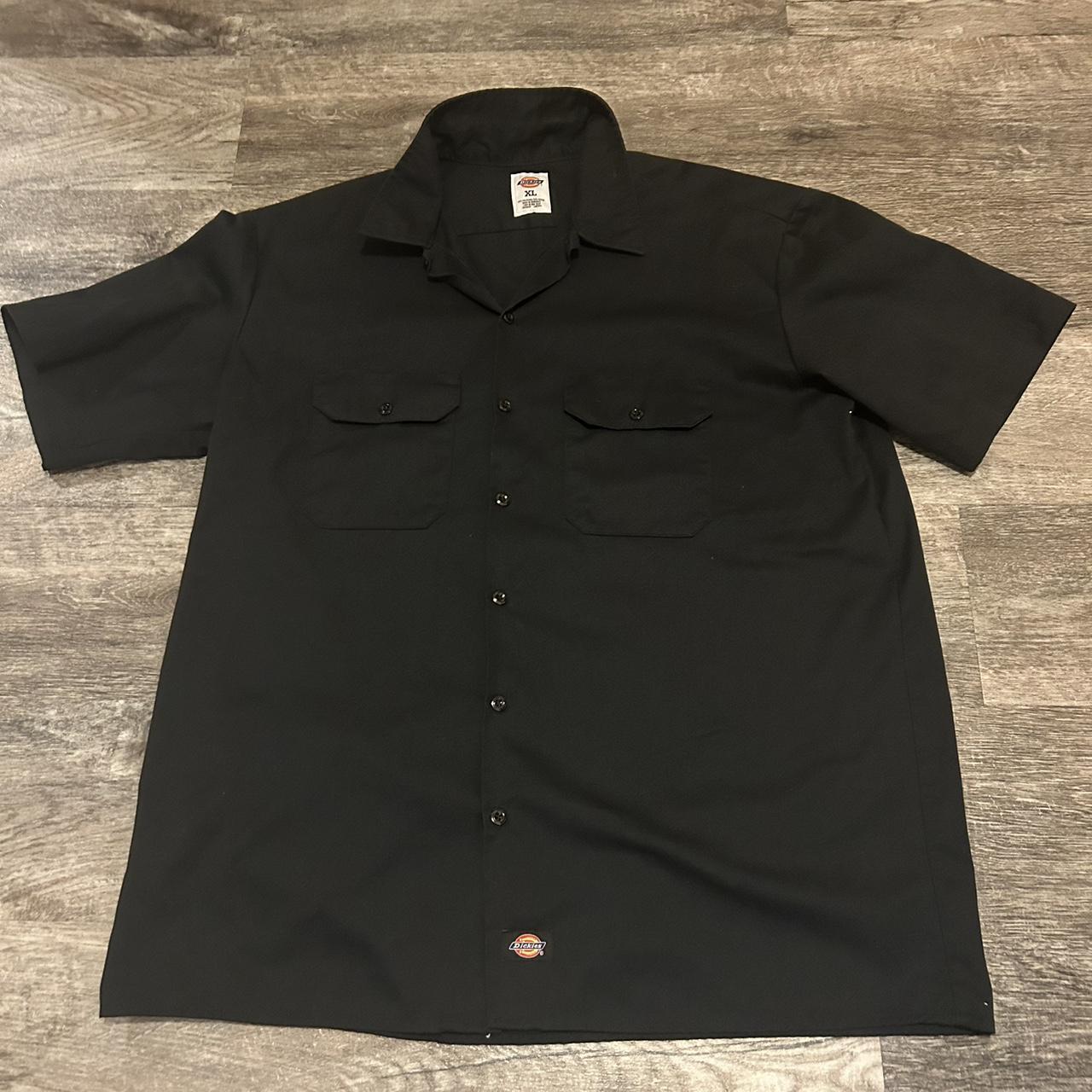 Vintage Black Dickies Button up Size XL No flaws - Depop
