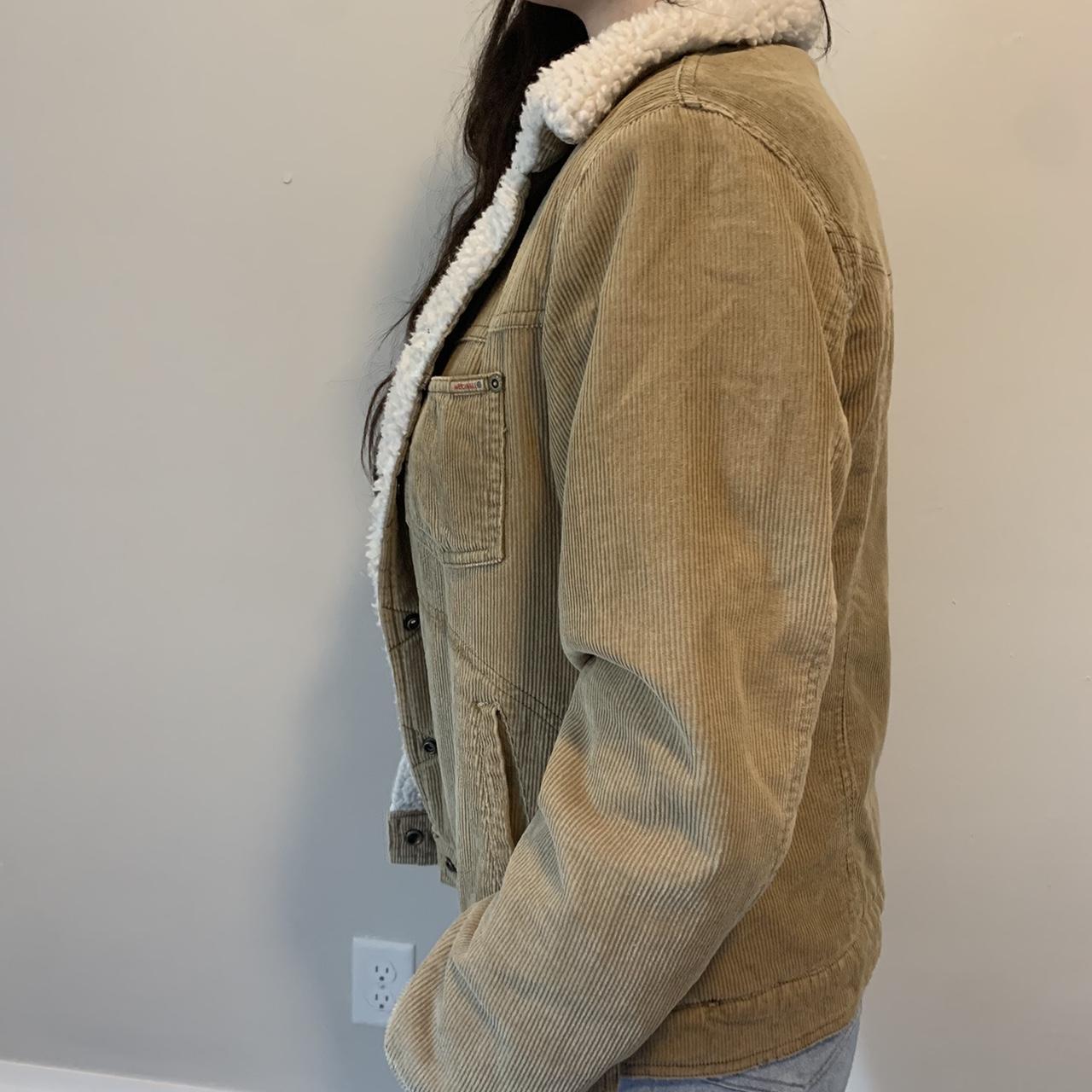 ae corduroy sherpa lined hooded bomber jacket