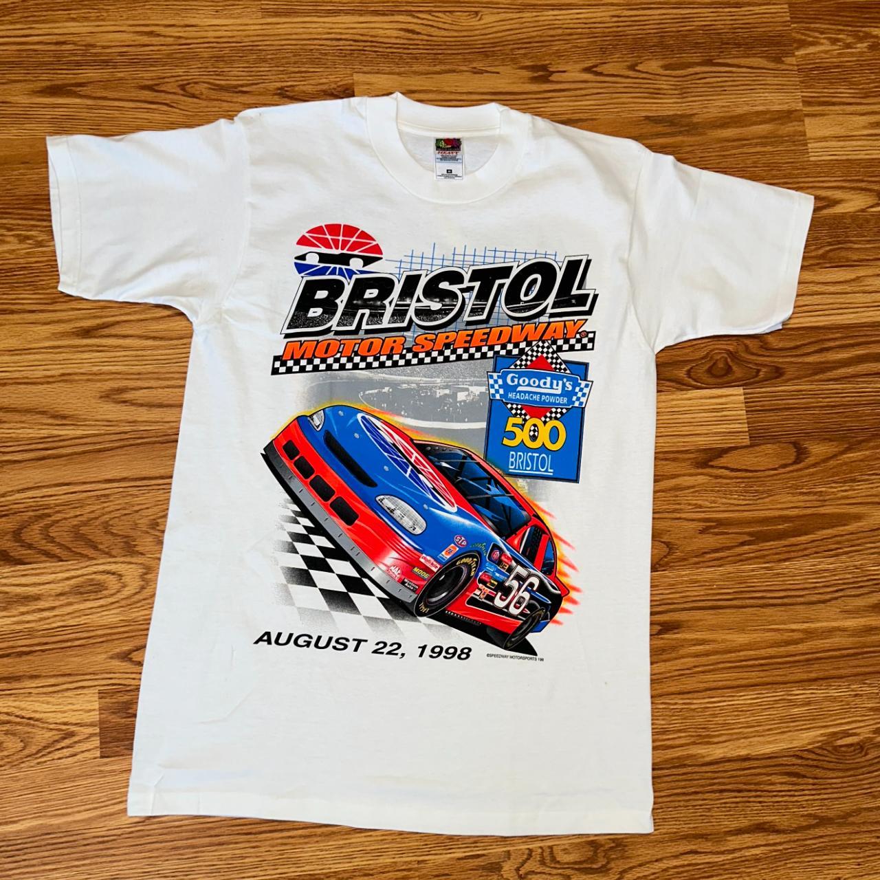 1998 Bristol 500 Graphic Race Tee., DEADSTOCK. NEVER...