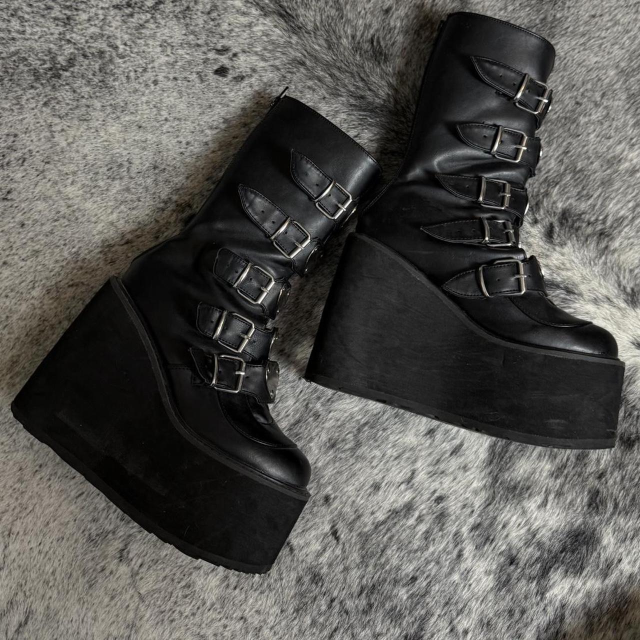 Demonia Women's Platform Boots - Black - US 9.5 –… - image 1