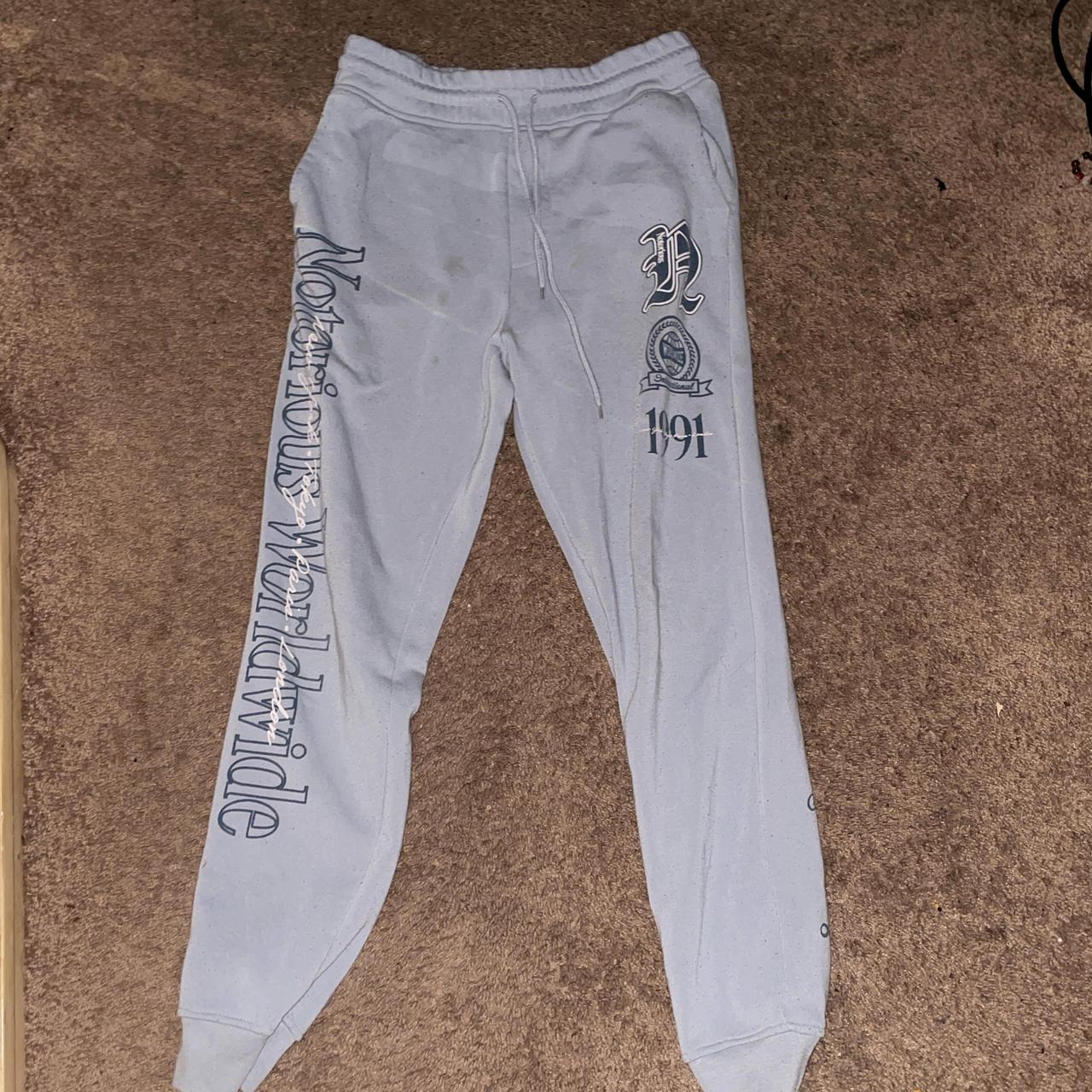 Notorious worldwide blue joggers large Could use a. Depop