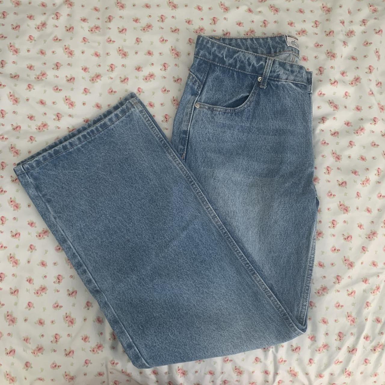 NWT Low Rise Oh Polly Jeans Blue low rise straight... - Depop