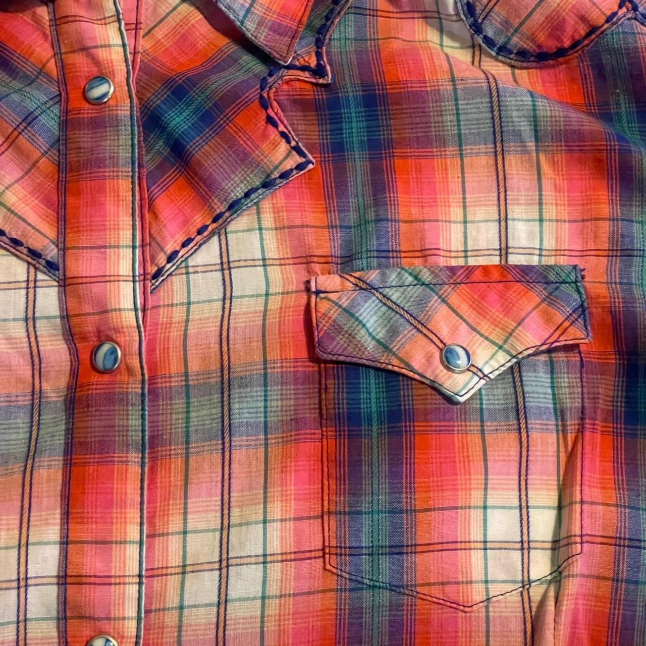 Wrangler Men's Shirt - Red/Blue - XXL – Vintage W… - image 5