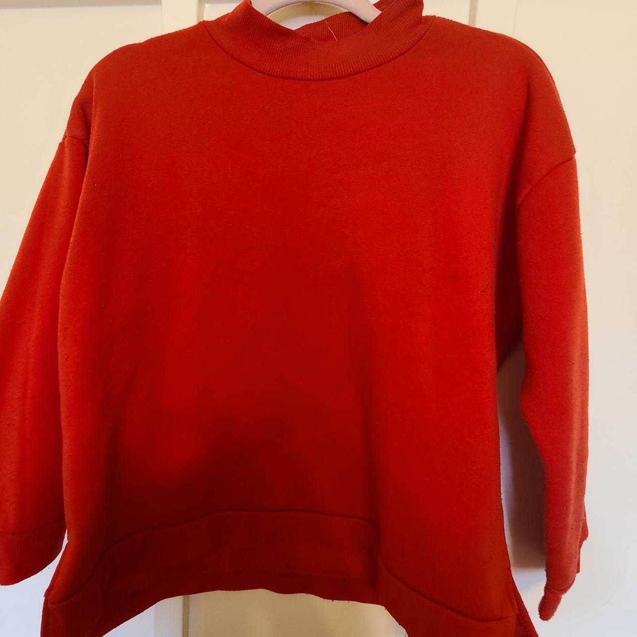 Red Eye Candy Sweater Sized Large Soft Fabric 100%... - Depop