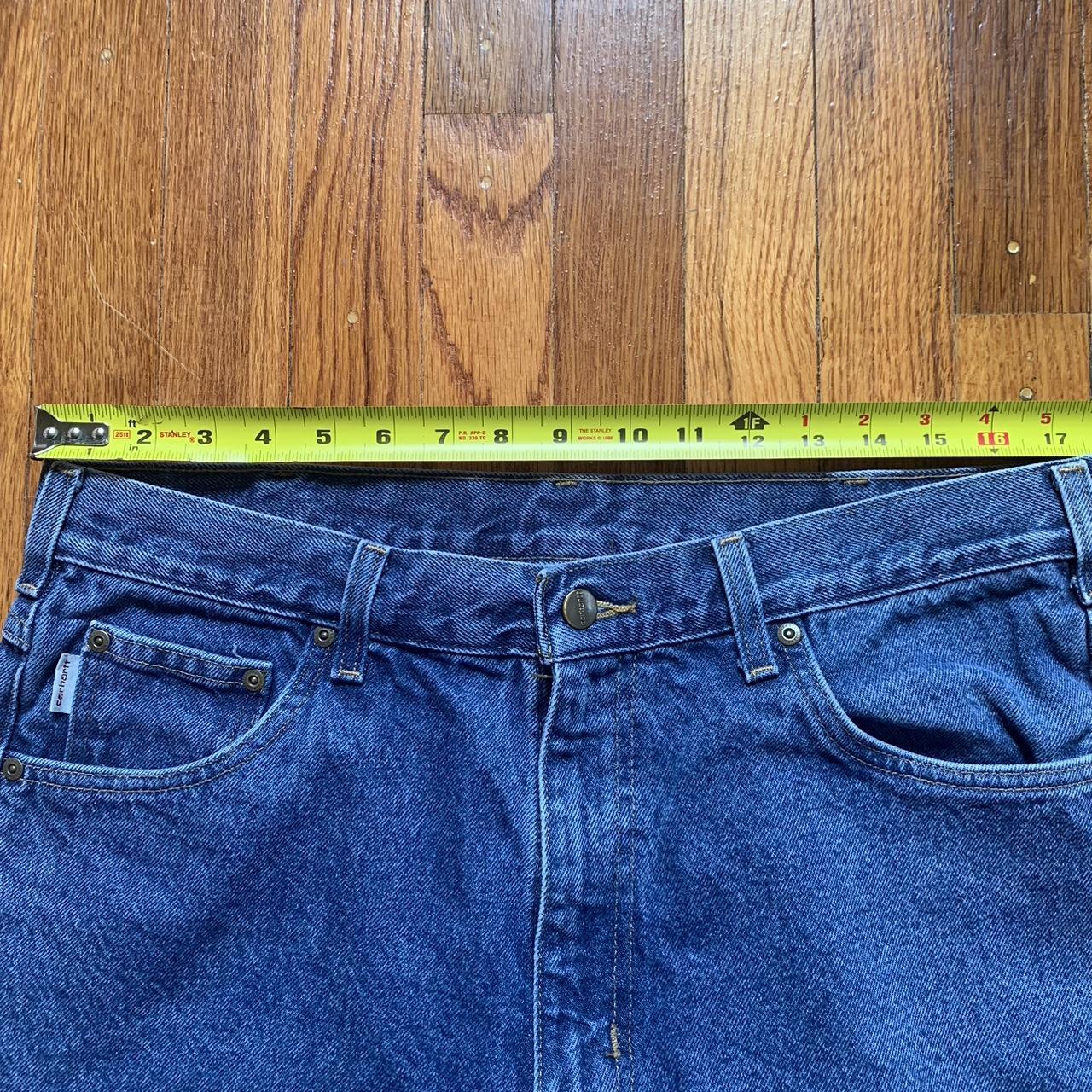 Blue baggy Carhartt skater jeans - measurements as... - Depop