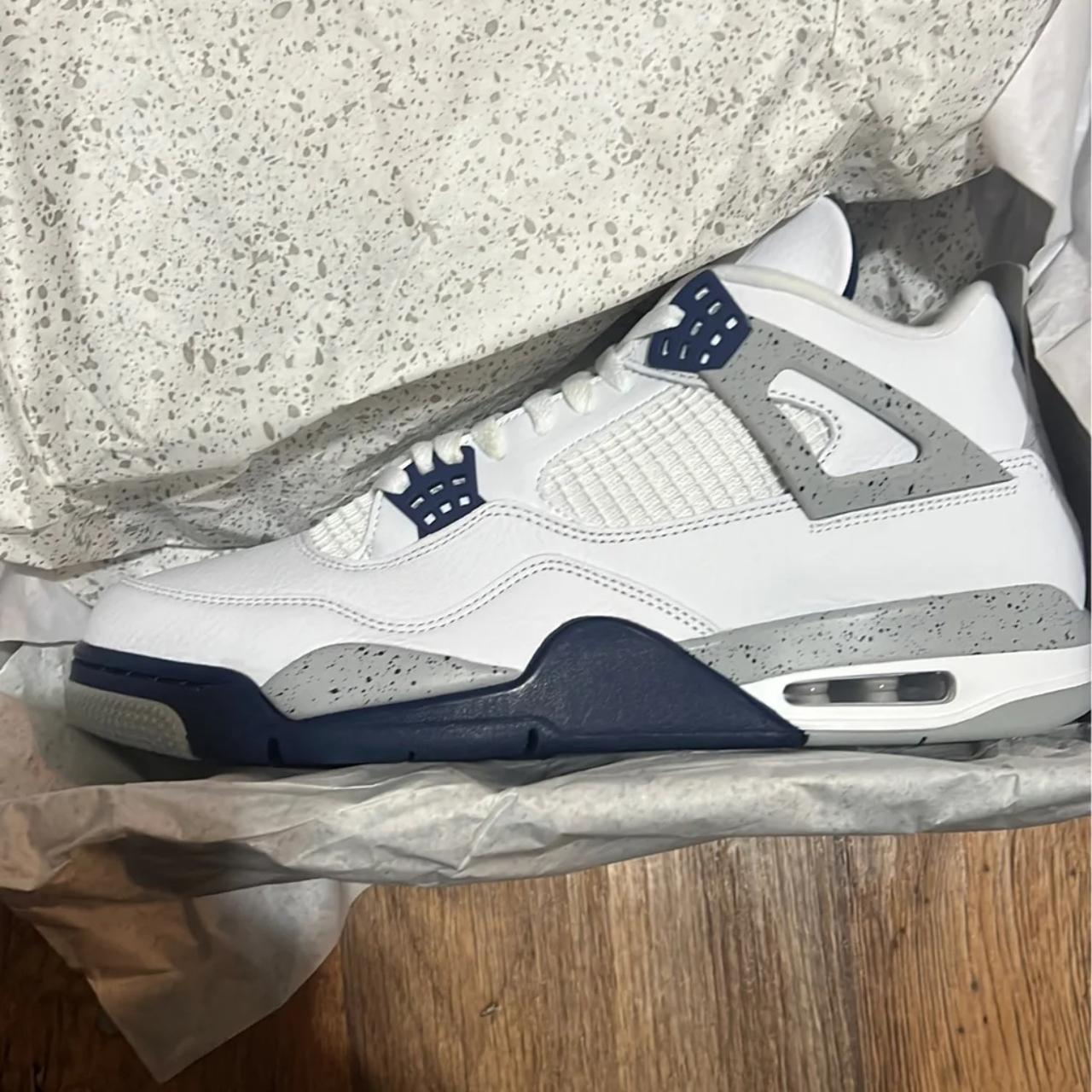 Air Jordan 4 Midnight Navy” Brand New/DS OG all 100%... - Depop