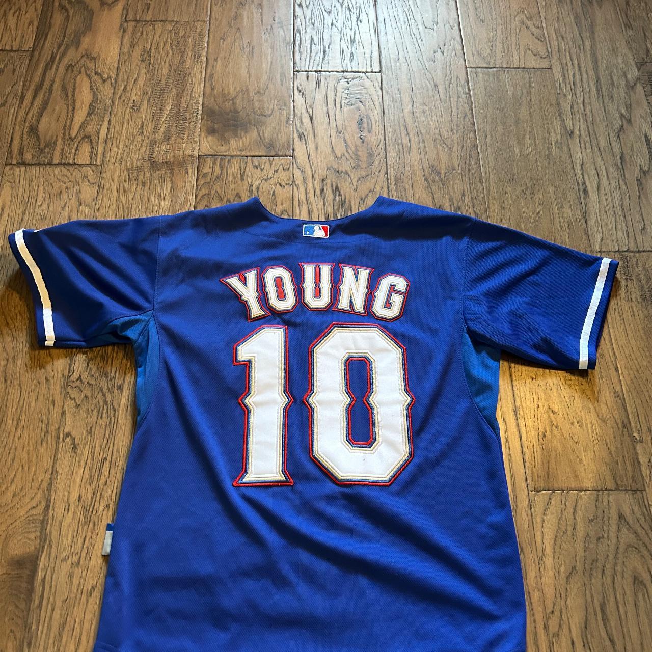 Texas Rangers Michael Young Red T-shirt Jersey Adult 2XL Majestic Brand #10