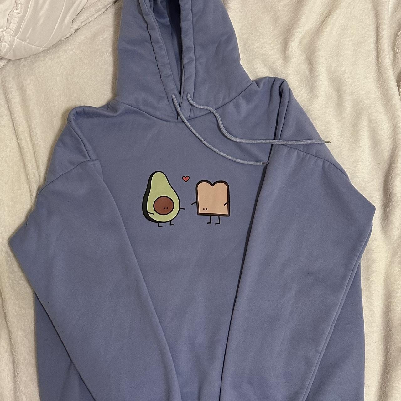 Purple sweatshirt avocado toast design worn a Depop