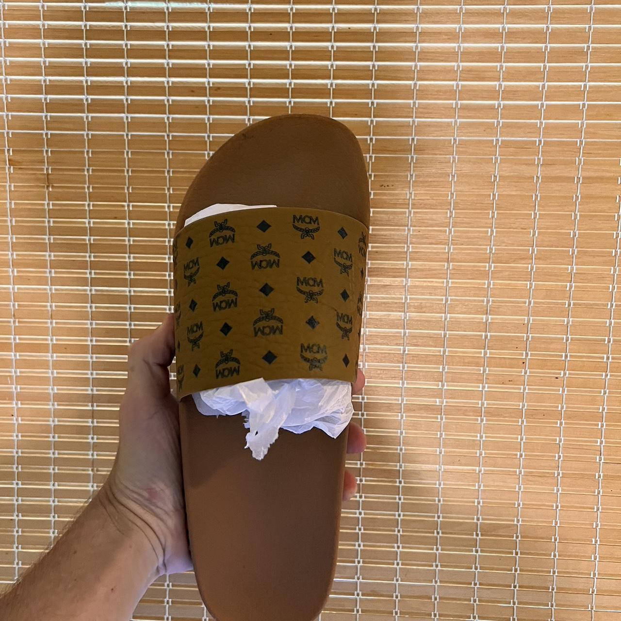 Men s mcm slides US size 11. Worn a few times but no Depop