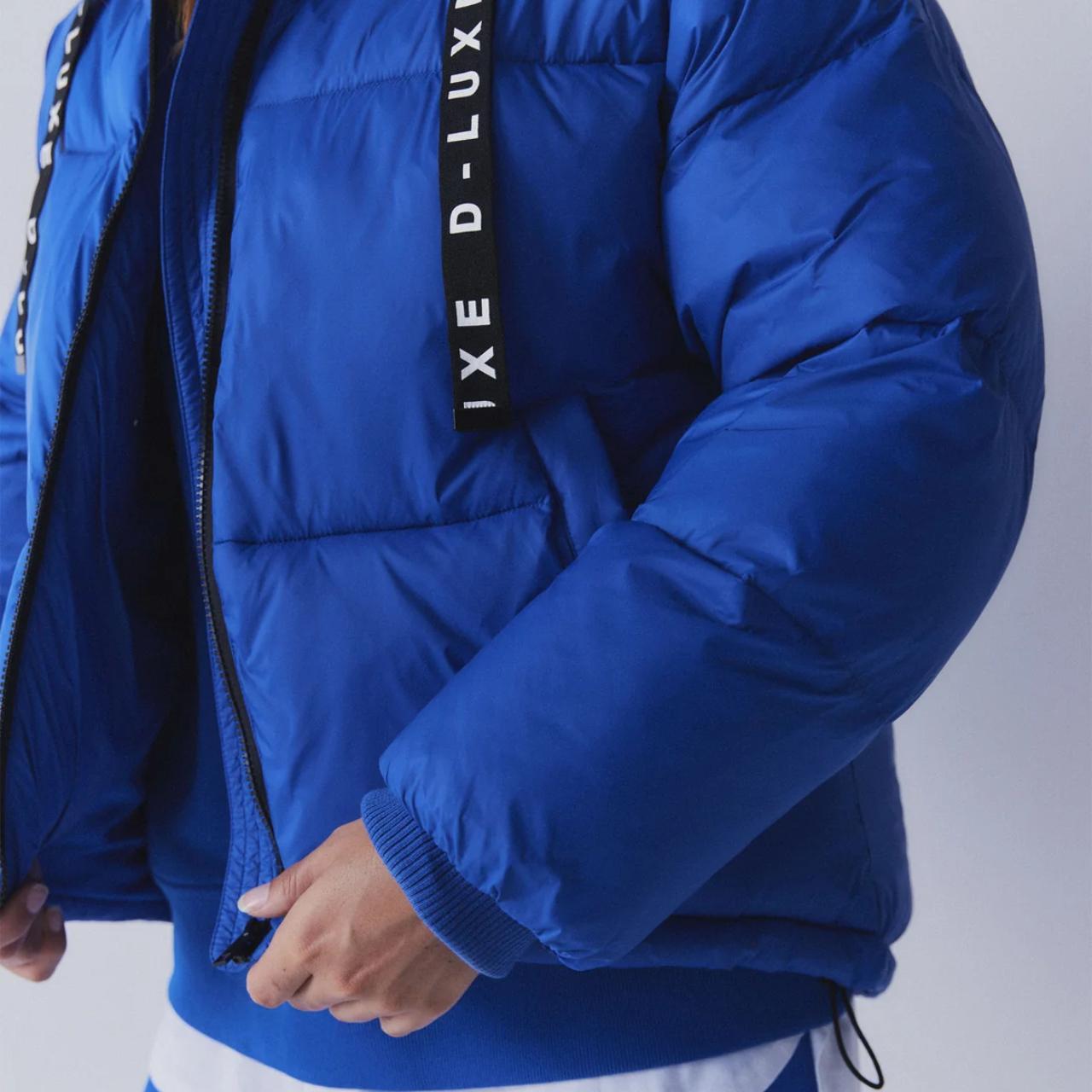 Decjuba D-Luxe Hooded Puffer Jacket Cobalt... - Depop