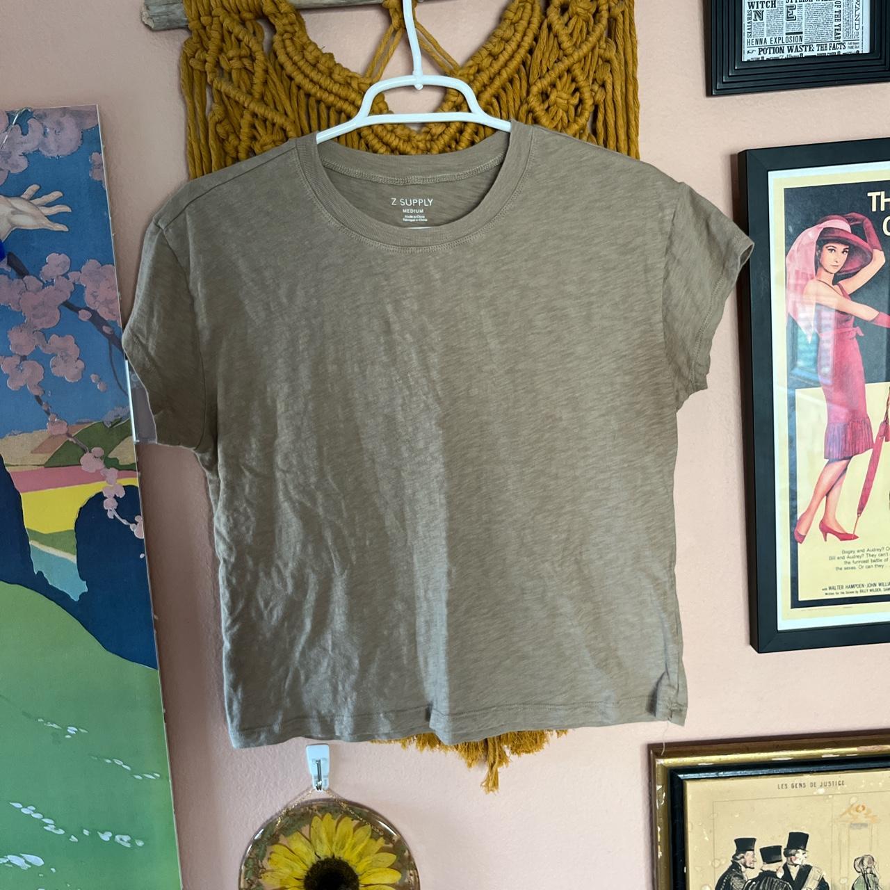 Taupe Z Supply t-shirt Size medium, worn once. The... - Depop