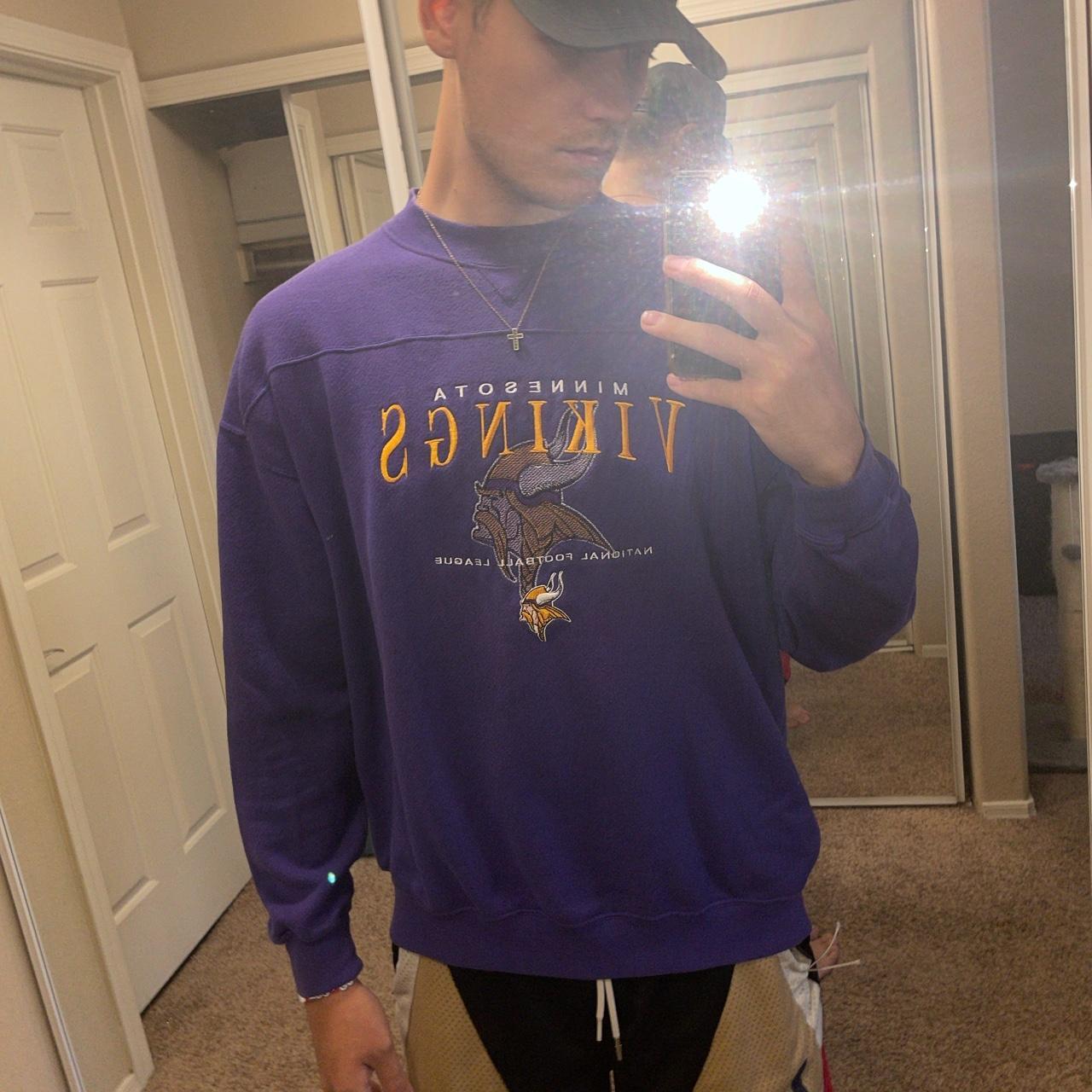 Vintage Minnesota Vikings Crew Neck Lee sport Size - Depop