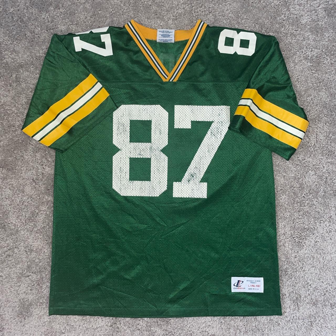 Vtg 90s GREEN BAY PACKERS #87 Robert Brooks Logo 7 NFL football Green  Jersey L