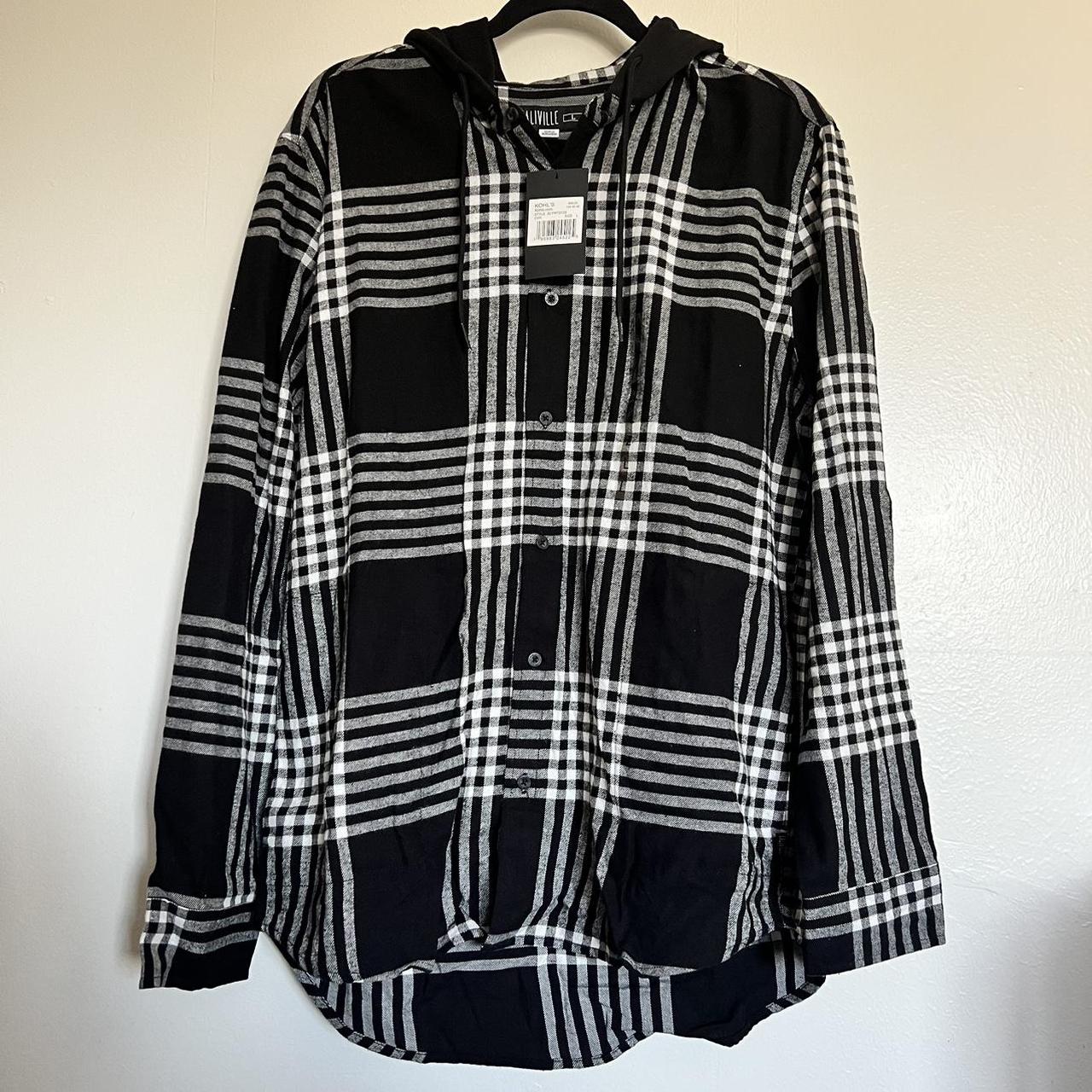 Flannel best sale hoodie kohls