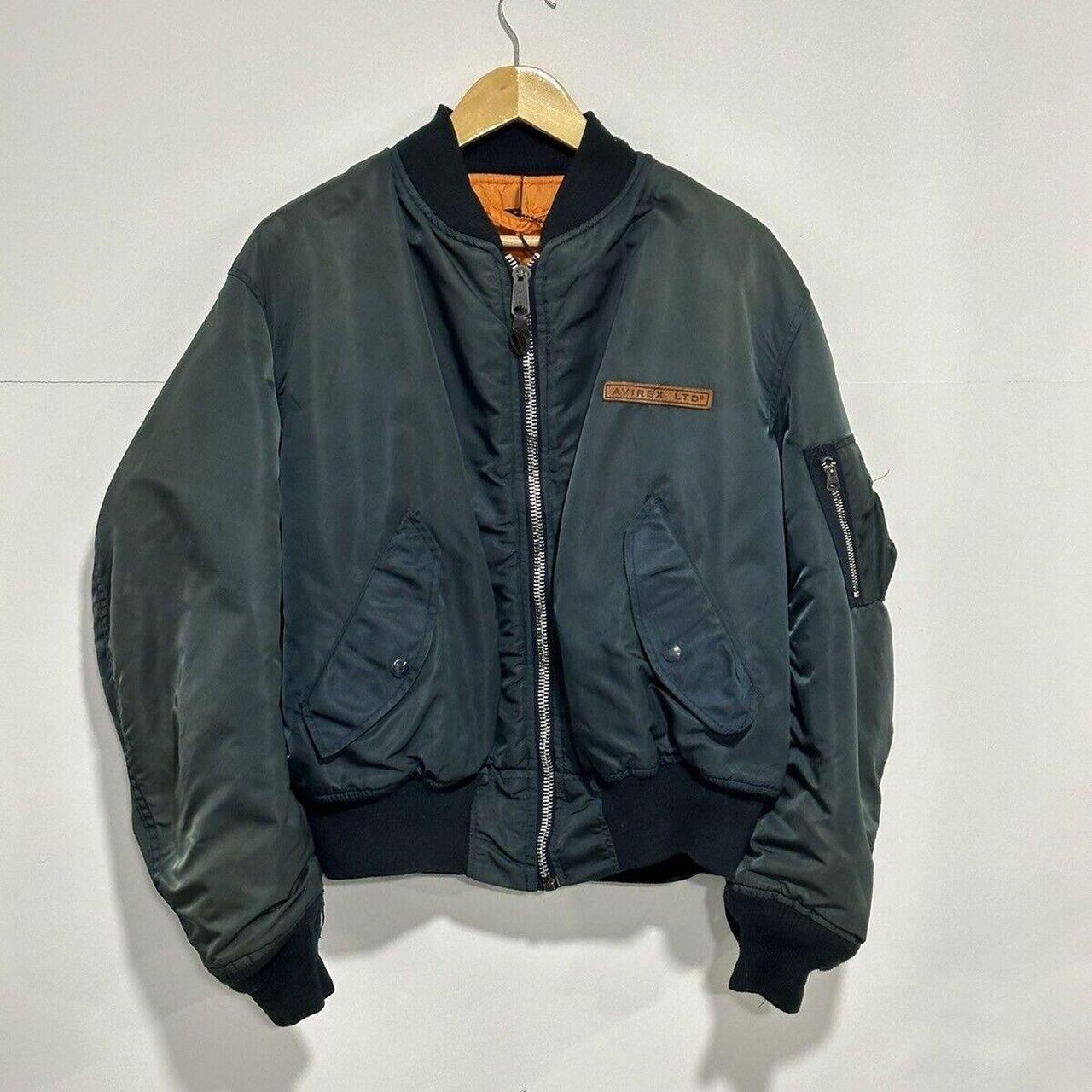 Avirex MA1 Flyers Jacket Large Reversible Made In... - Depop